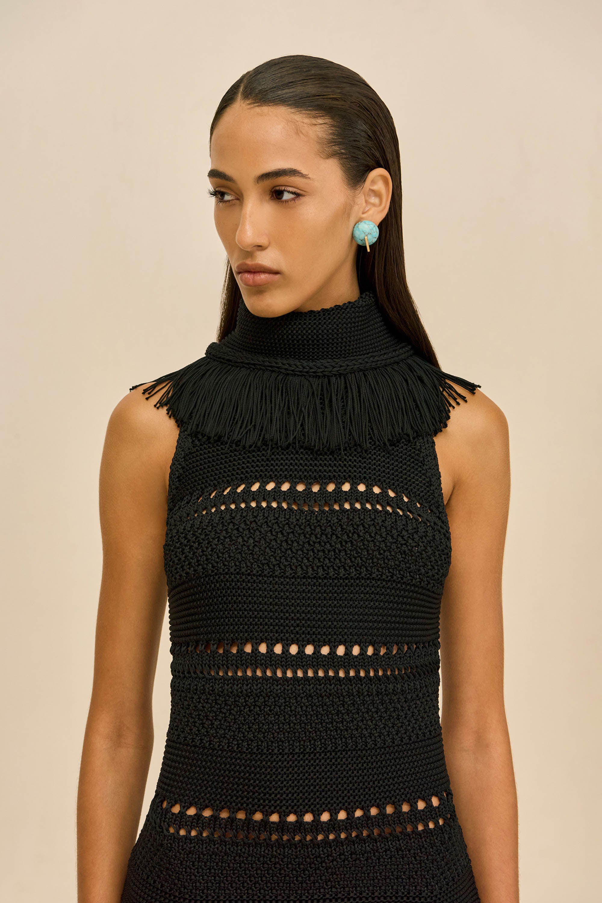 KADIMAH KNIT DRESS - BLACK