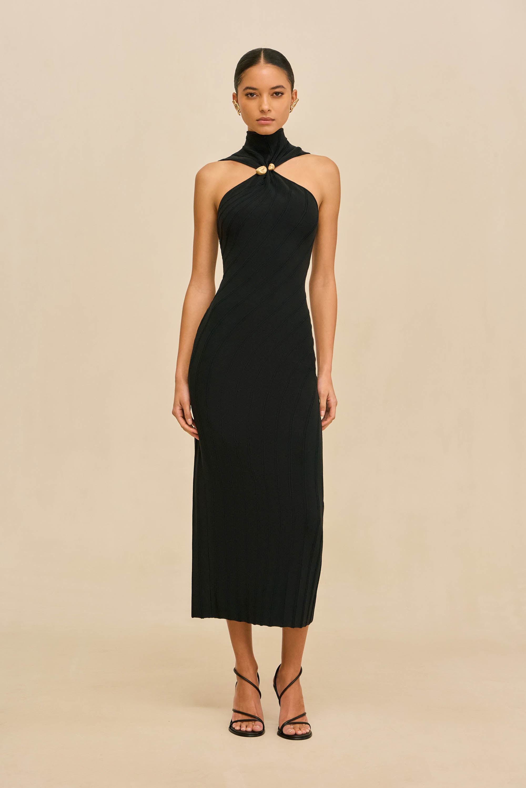 JESSICA KNIT DRESS - BLACK