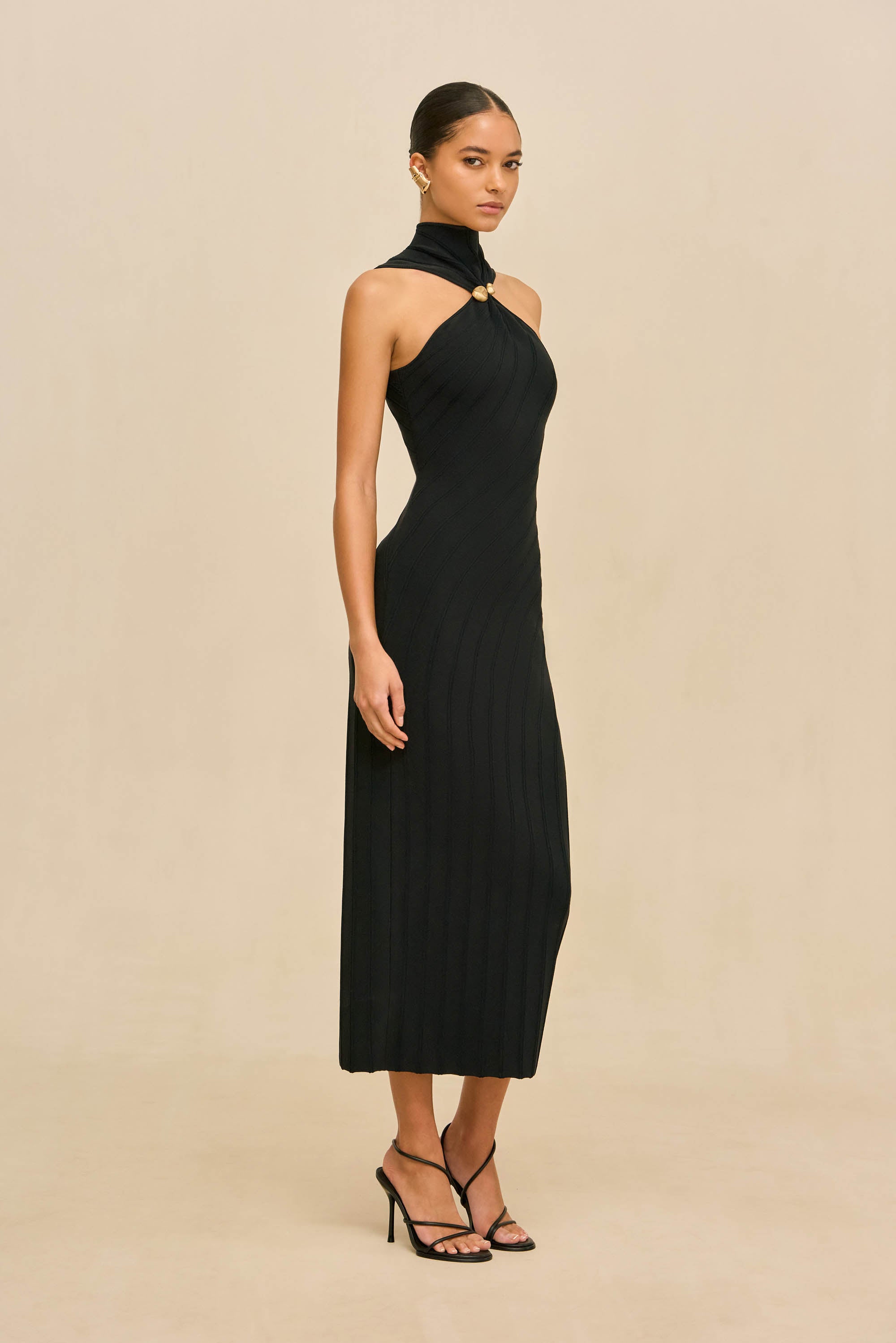 JESSICA KNIT DRESS - BLACK