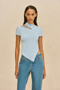 NESSI KNIT TOP - COASTAL