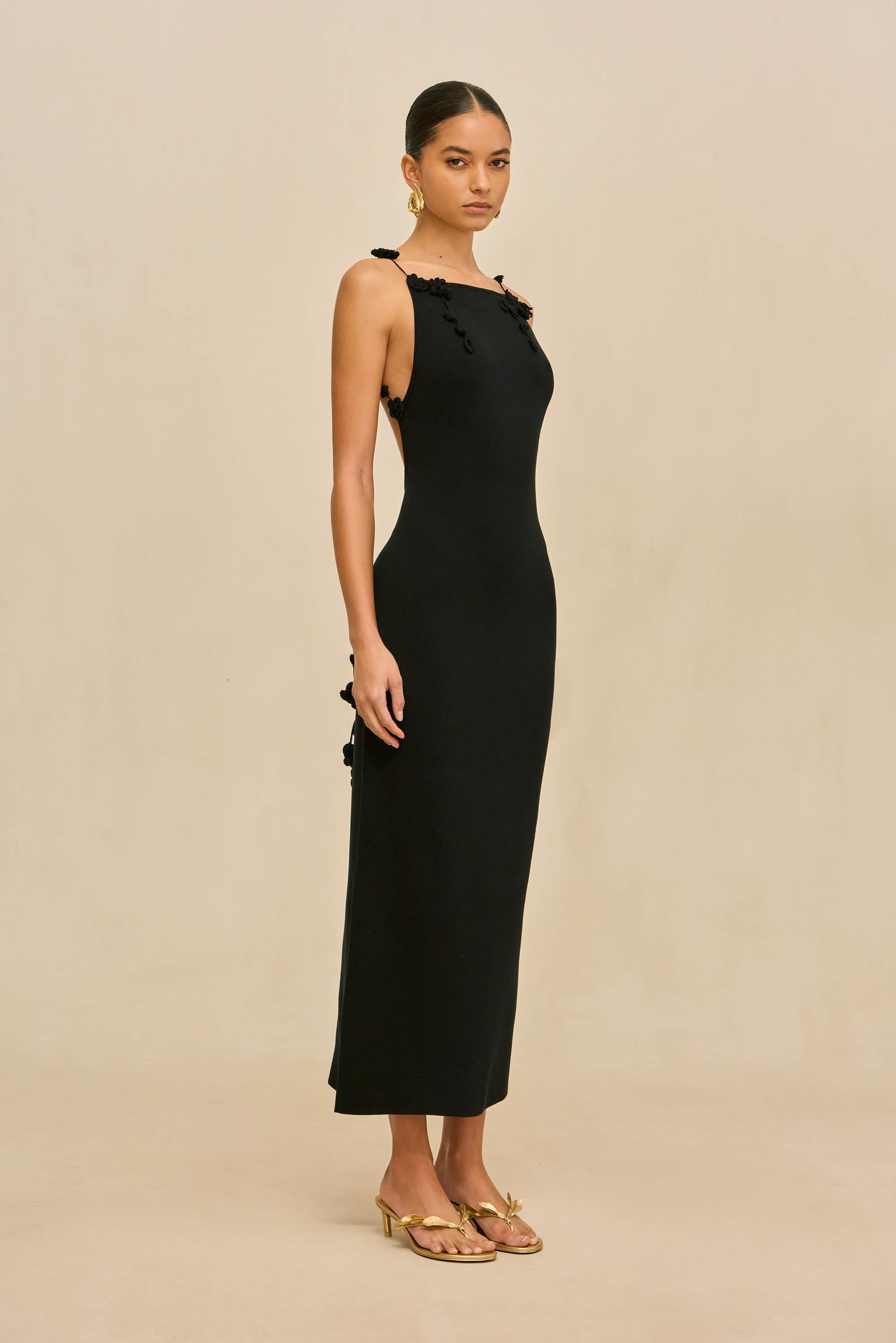 GIULIANA KNIT DRESS - BLACK