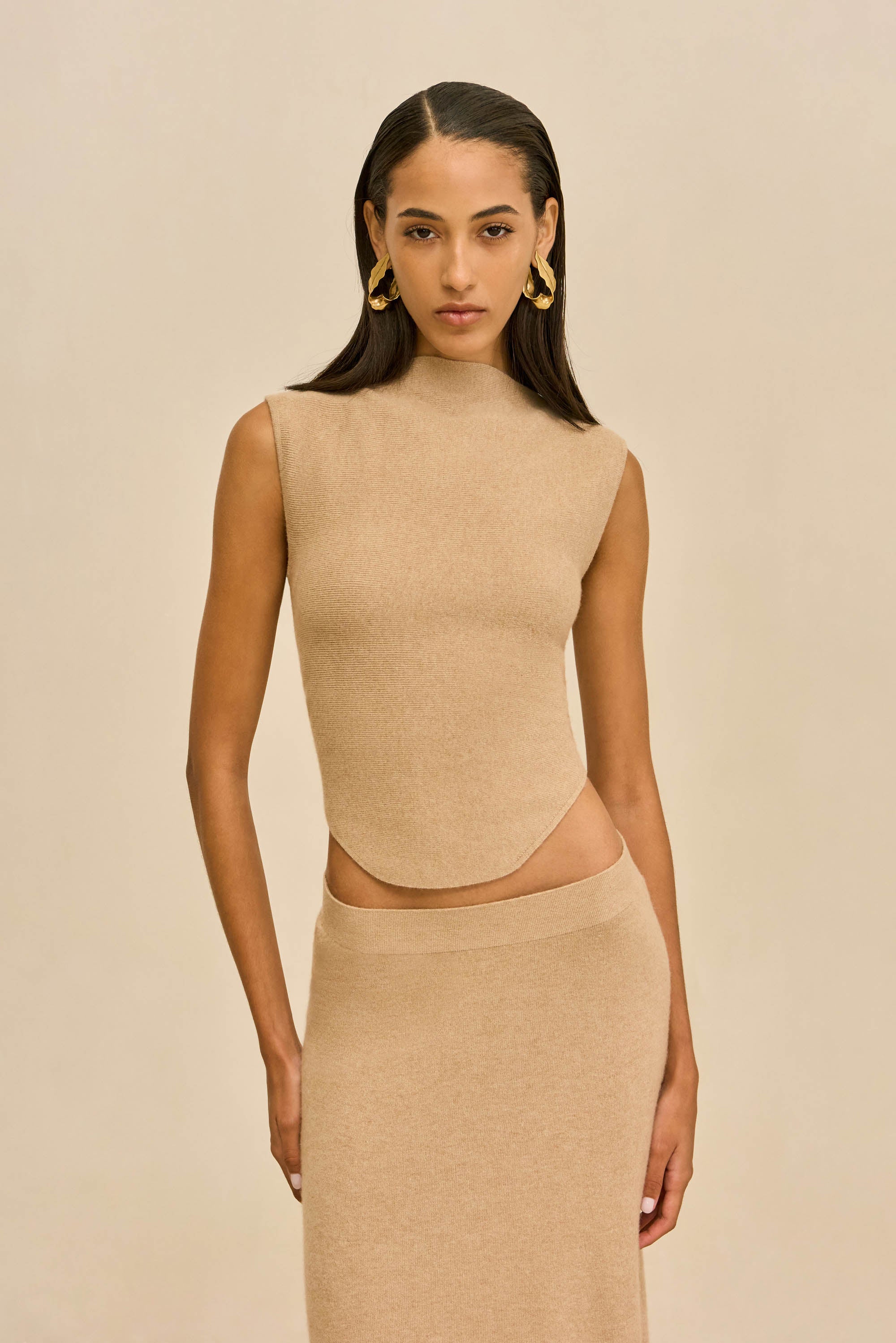 ROMMA KNIT TOP - SESAME