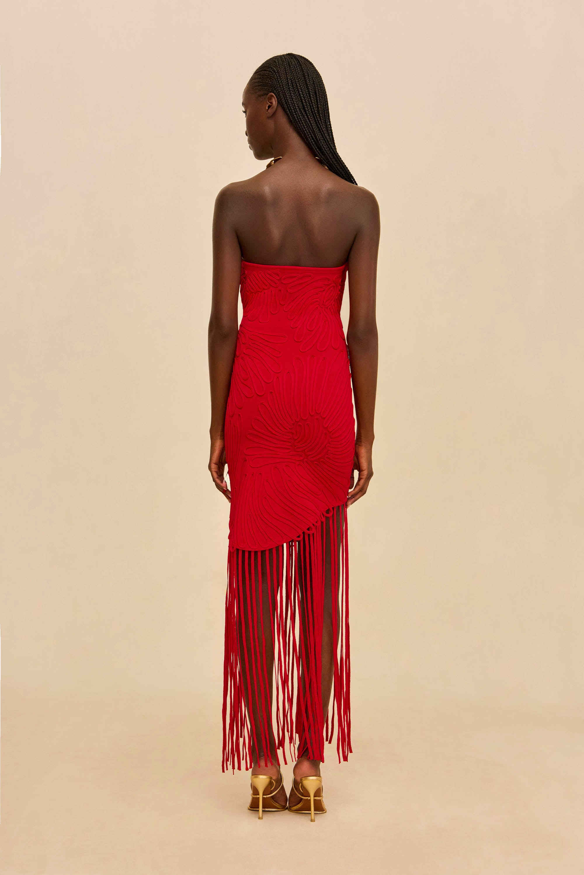 EDINA GOWN - VERMILION