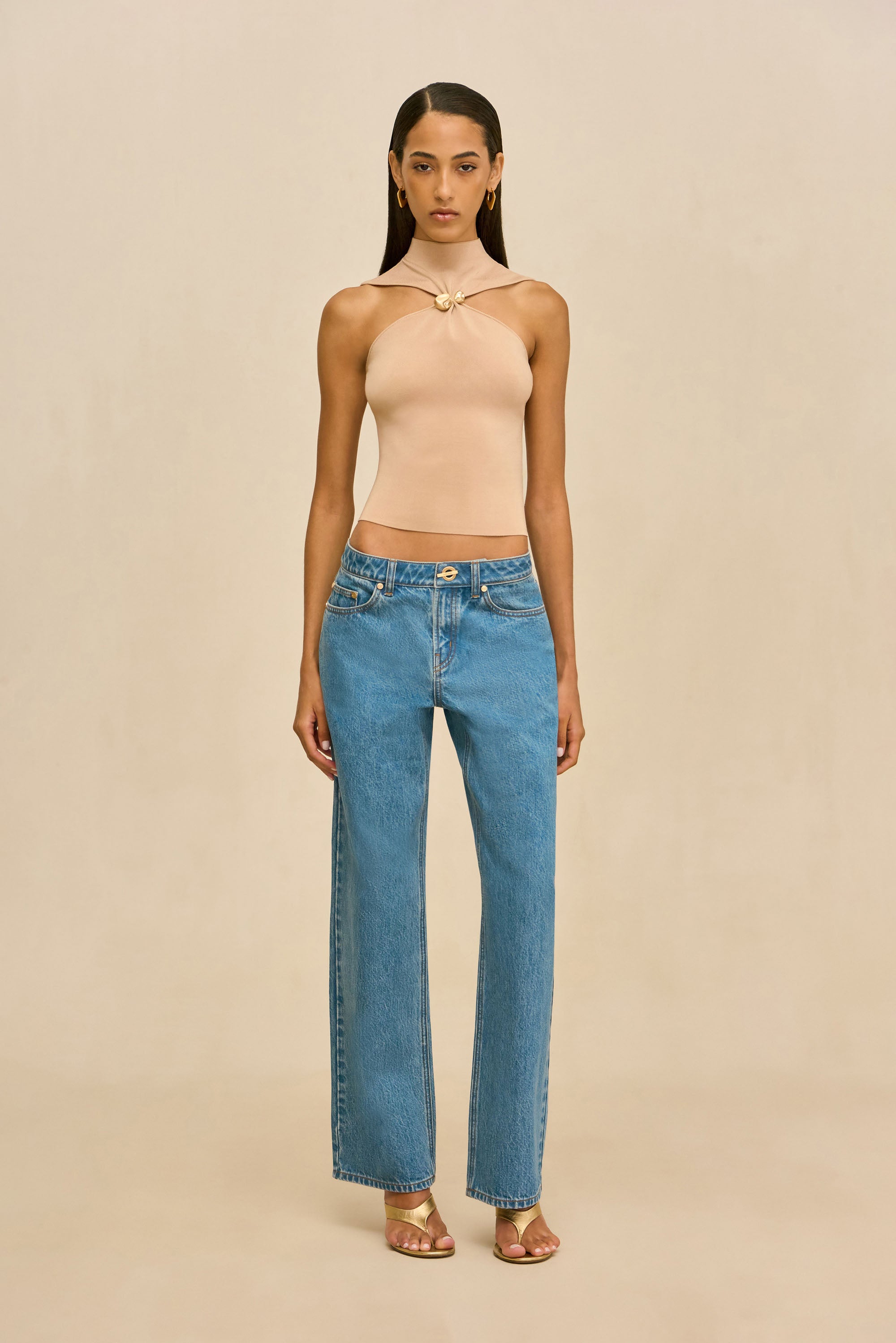 KATHERINE KNIT TOP - SESAME