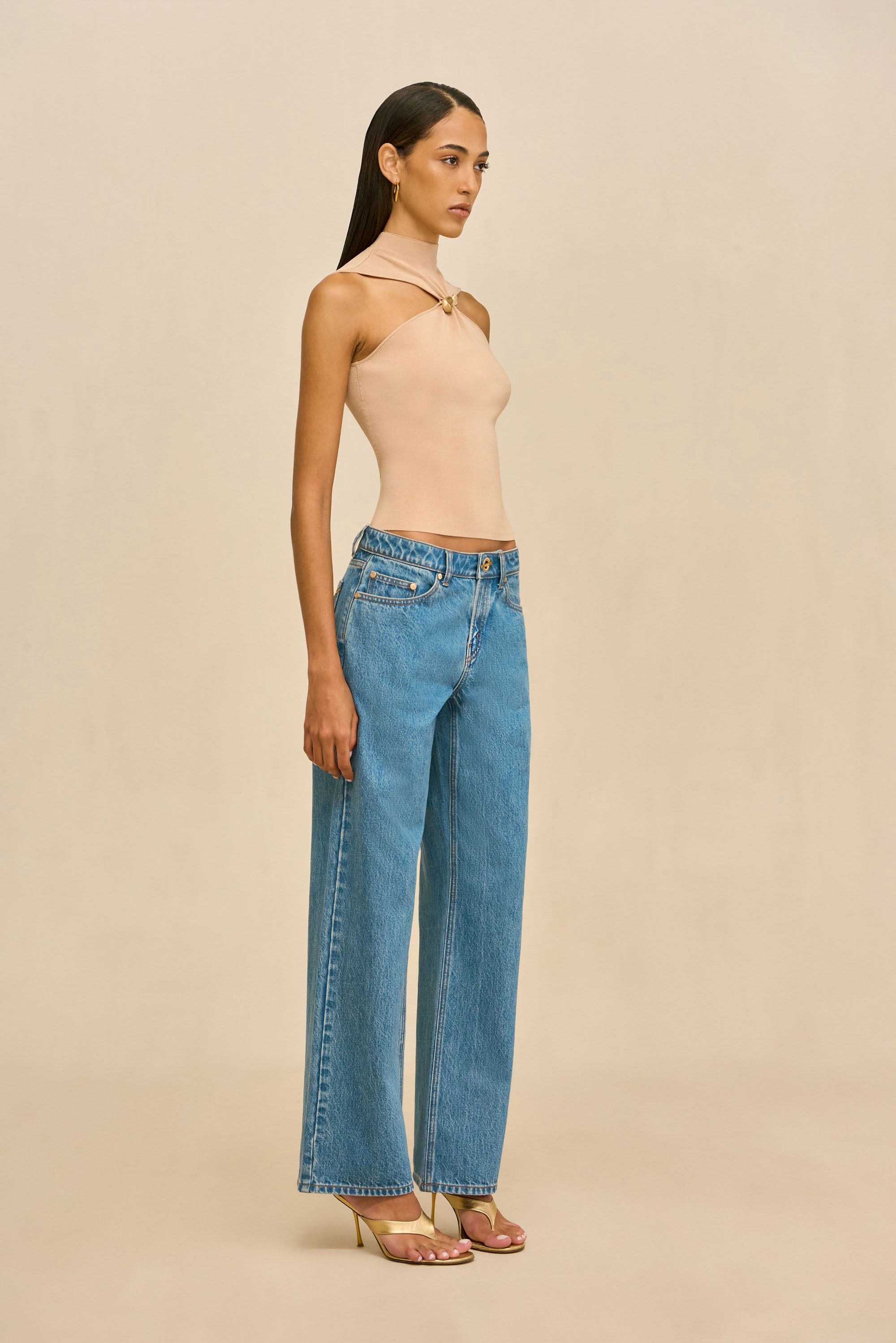 KATHERINE KNIT TOP - SESAME