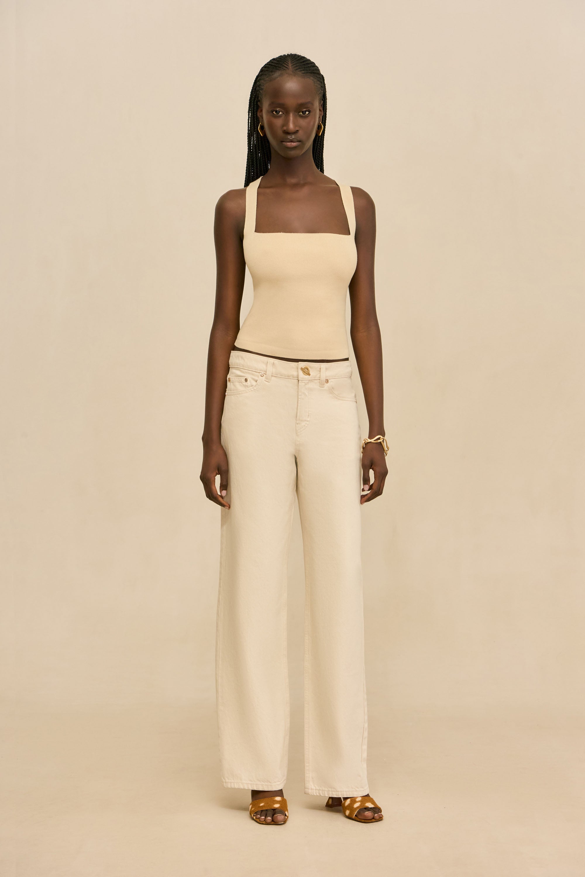 CRAWFORD KNIT TOP - BEACH