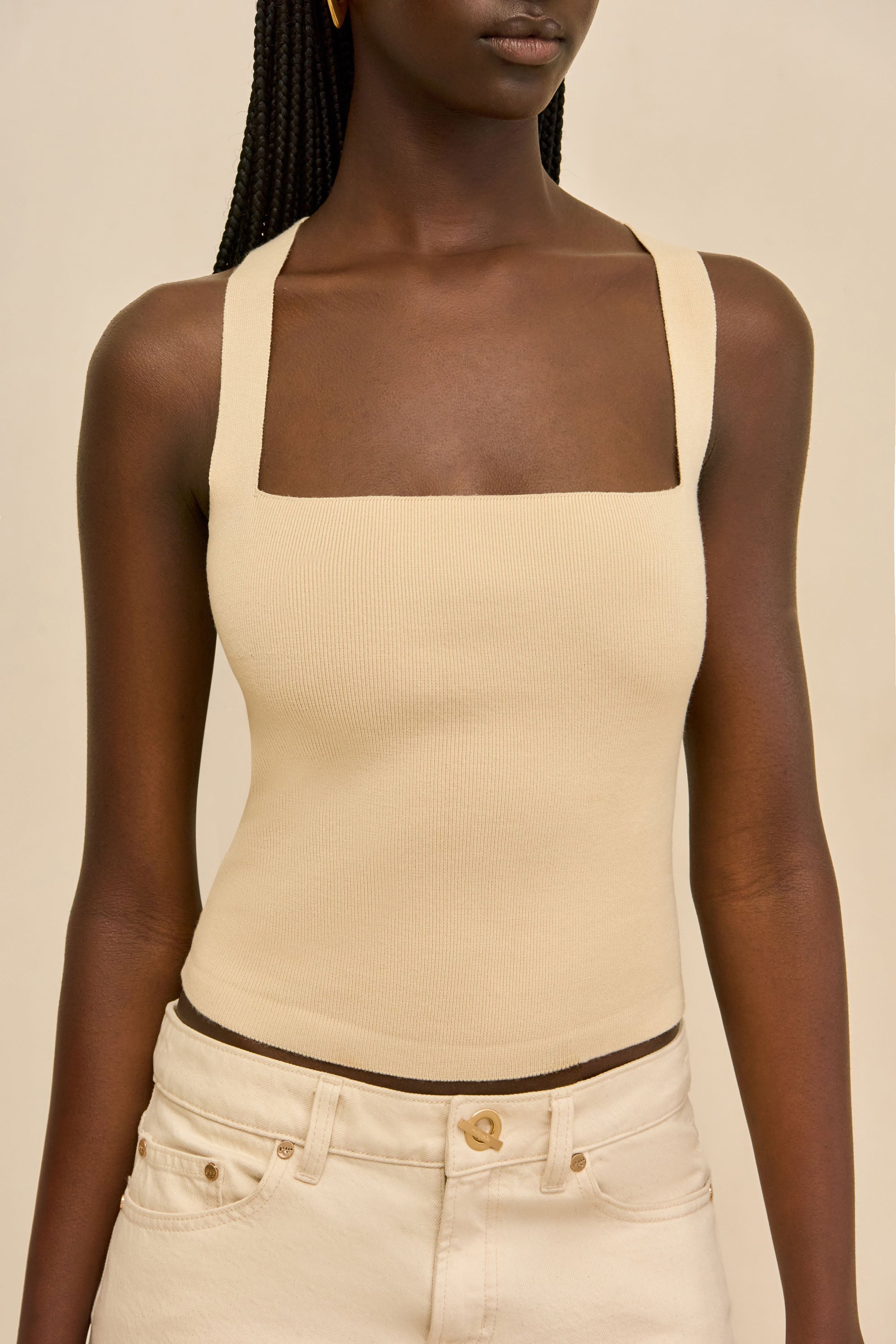 CRAWFORD KNIT TOP - BEACH