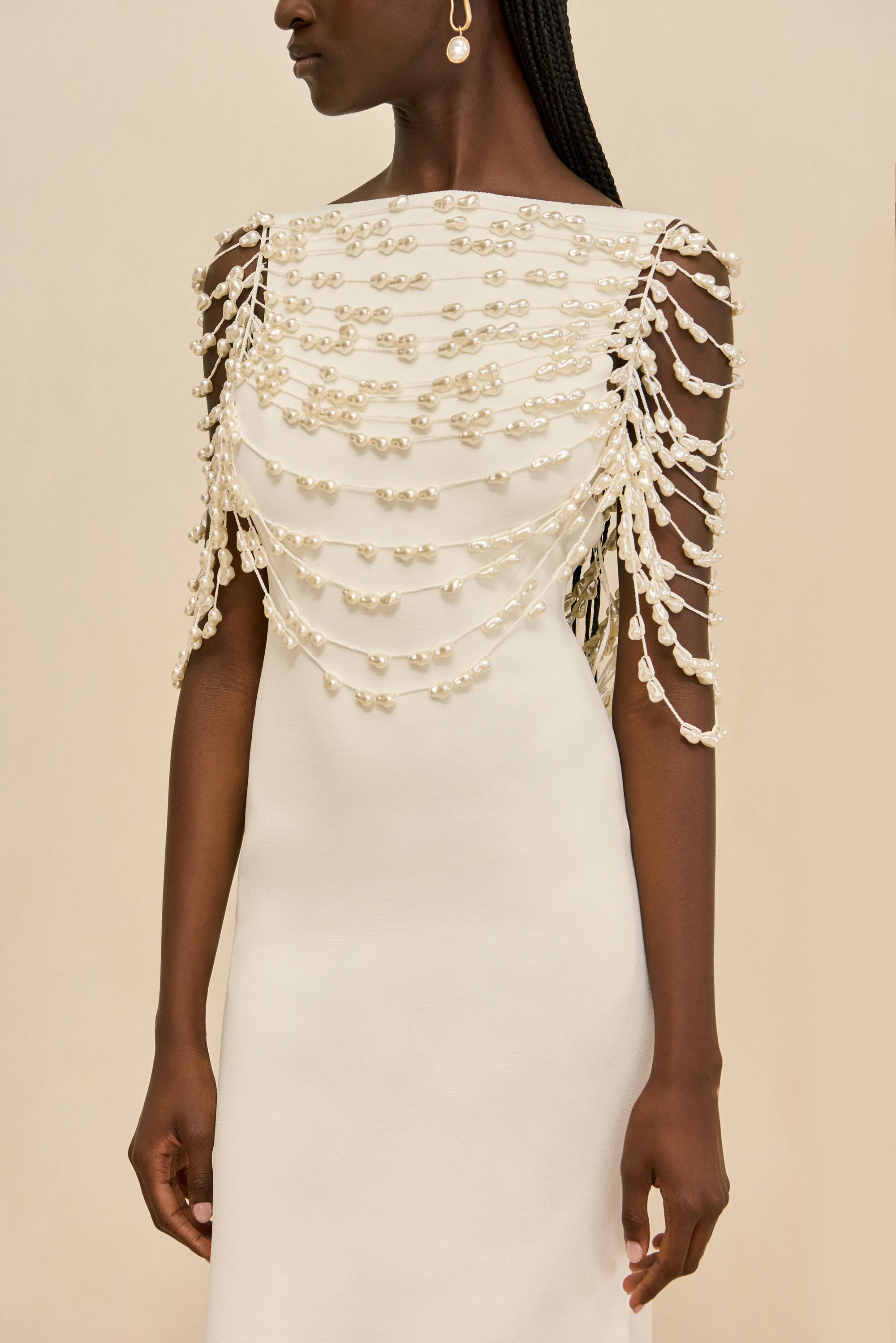 MERI KNIT DRESS - OFF WHITE