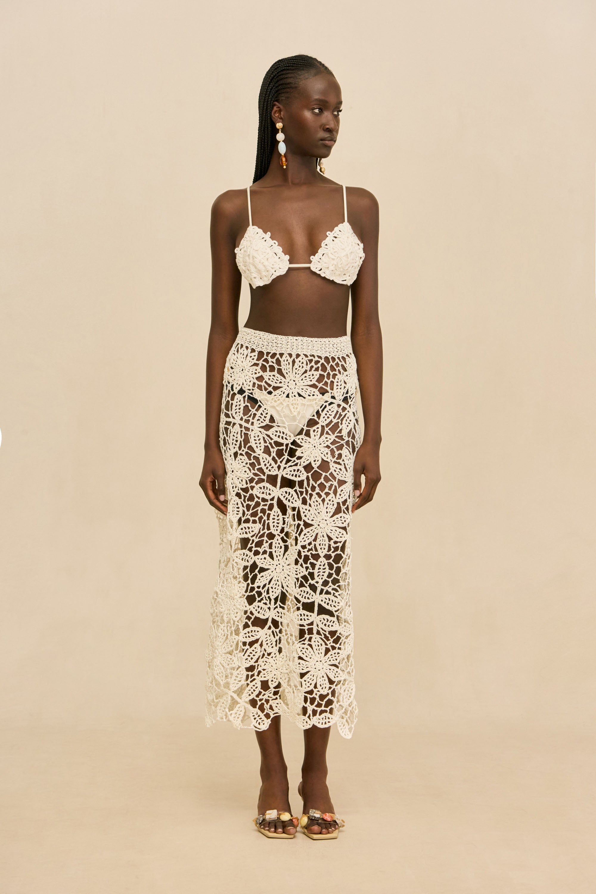 AMINA CROCHET SKIRT - WHITE – CULT GAIA