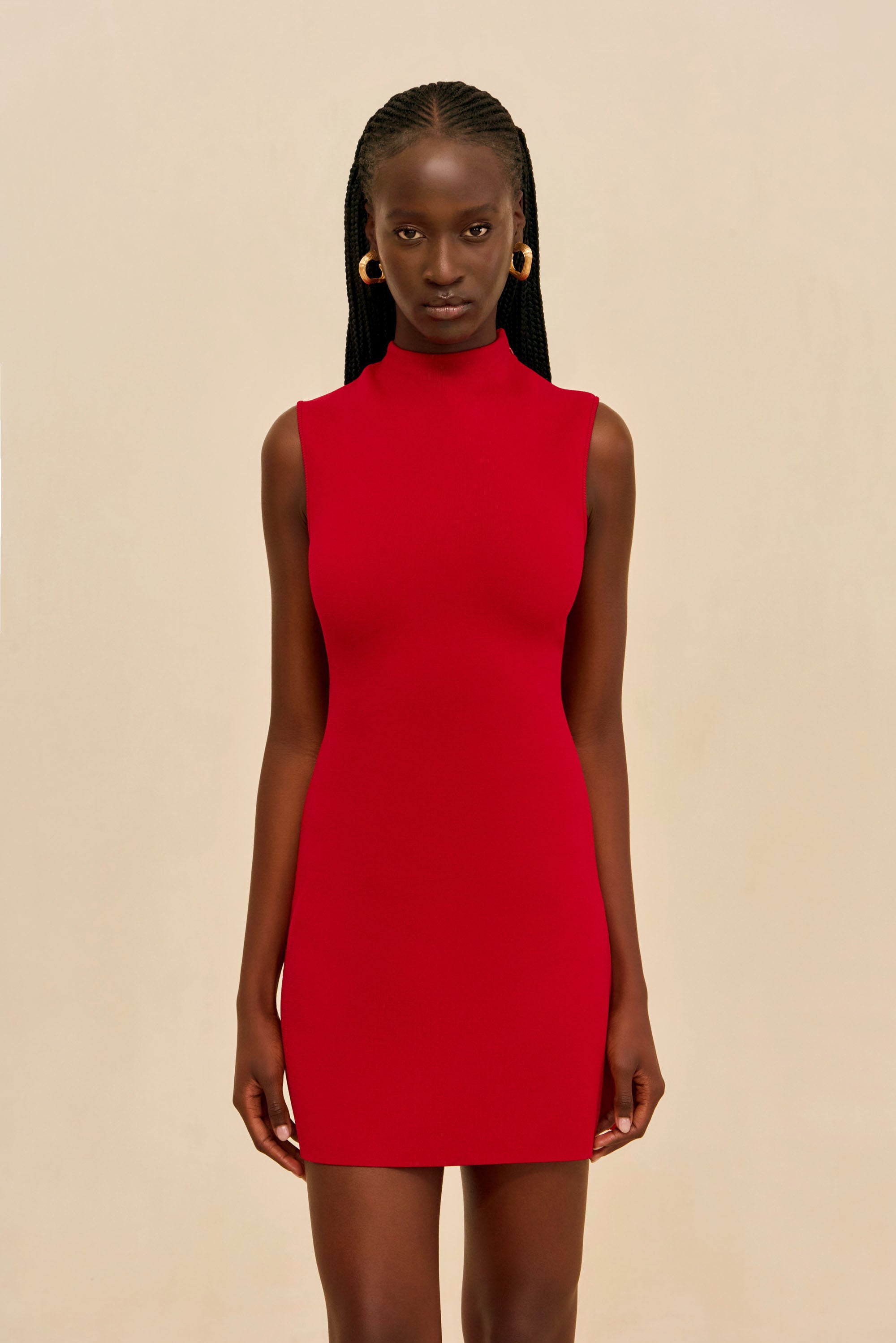 HARLOW KNIT DRESS - MERLOT