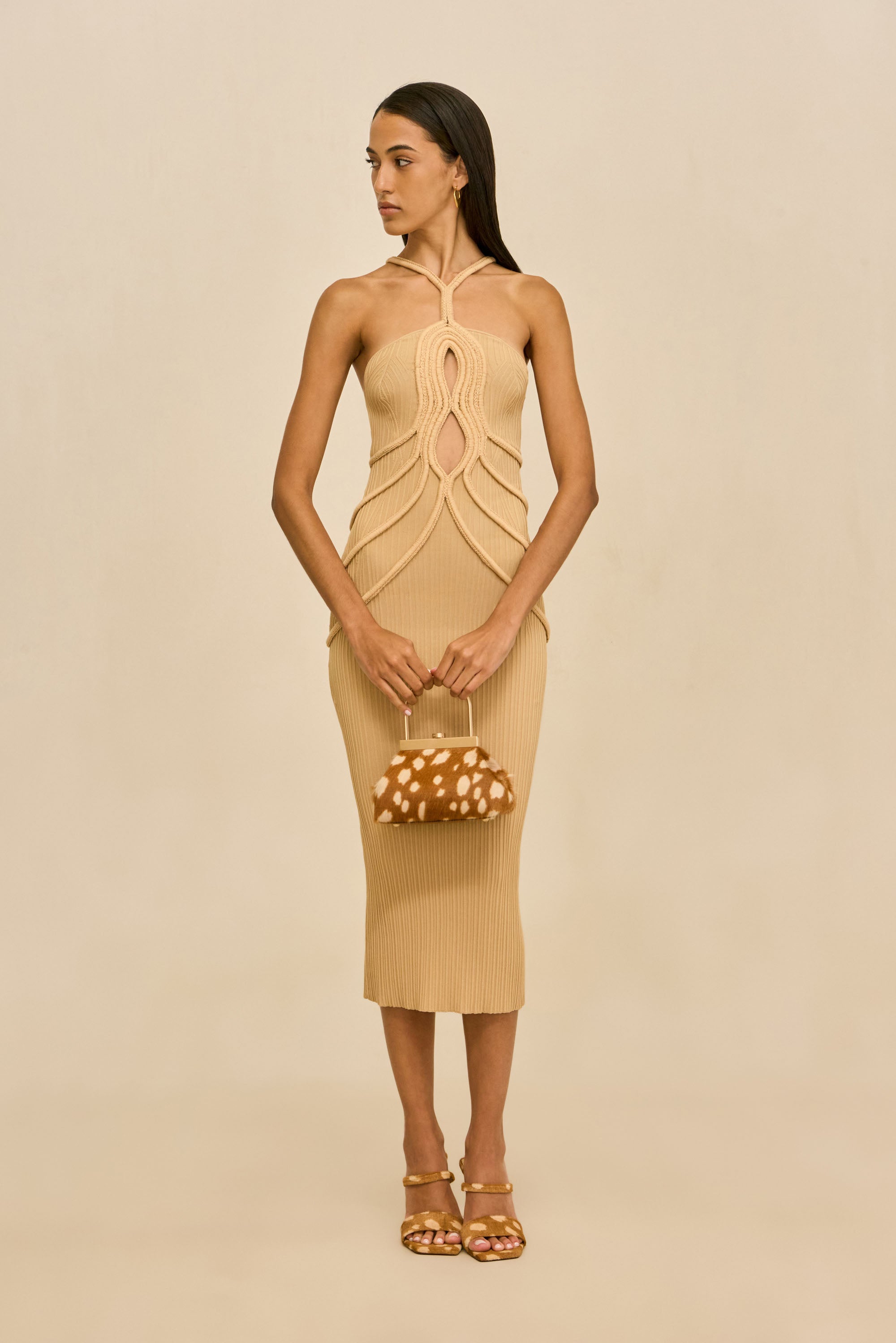 AVERY KNIT DRESS - SAND CULT GAIA AVERY KNIT DRESS - SAND CULT GAIA
