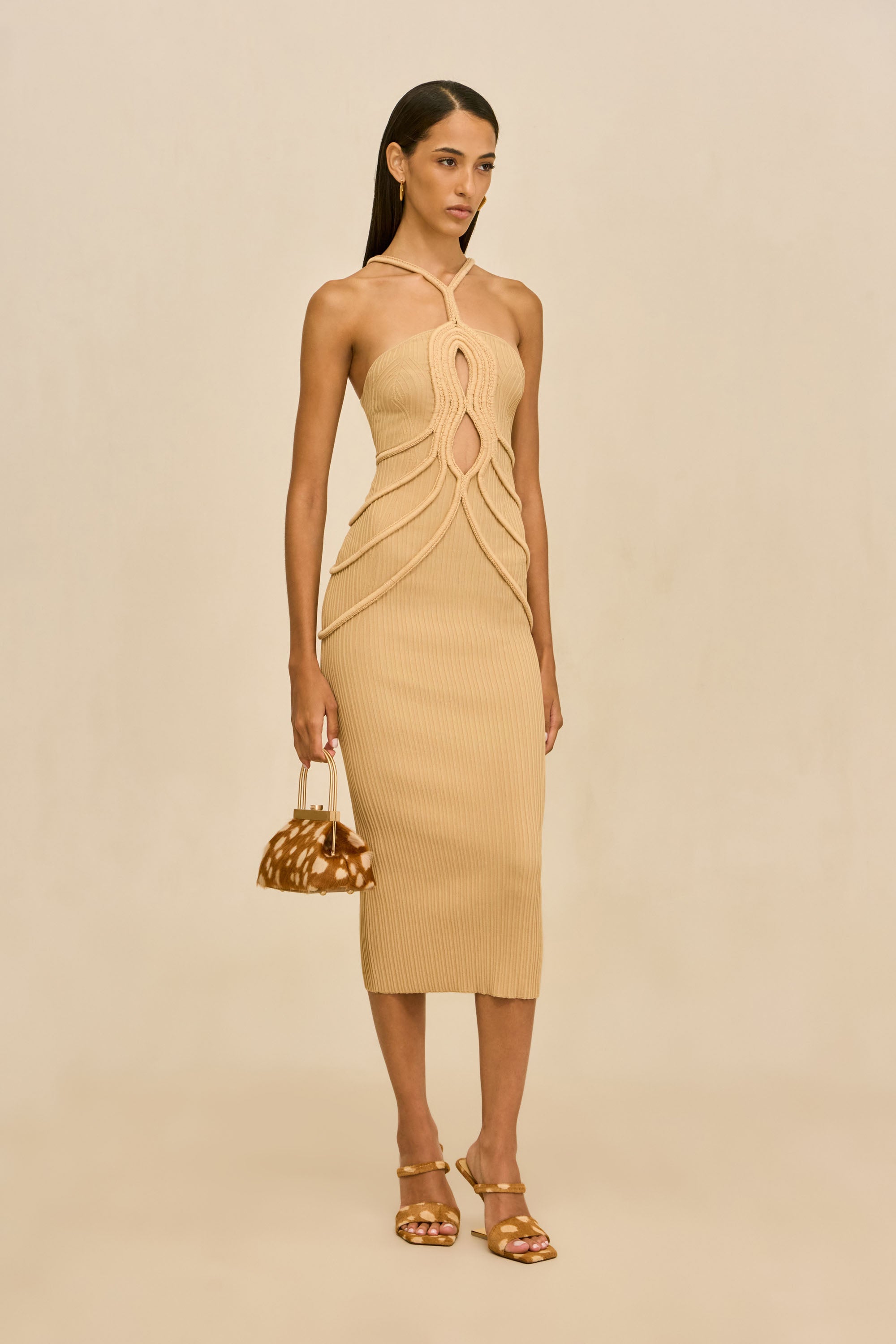 AVERY KNIT DRESS - SAND CULT GAIA AVERY KNIT DRESS - SAND CULT GAIA