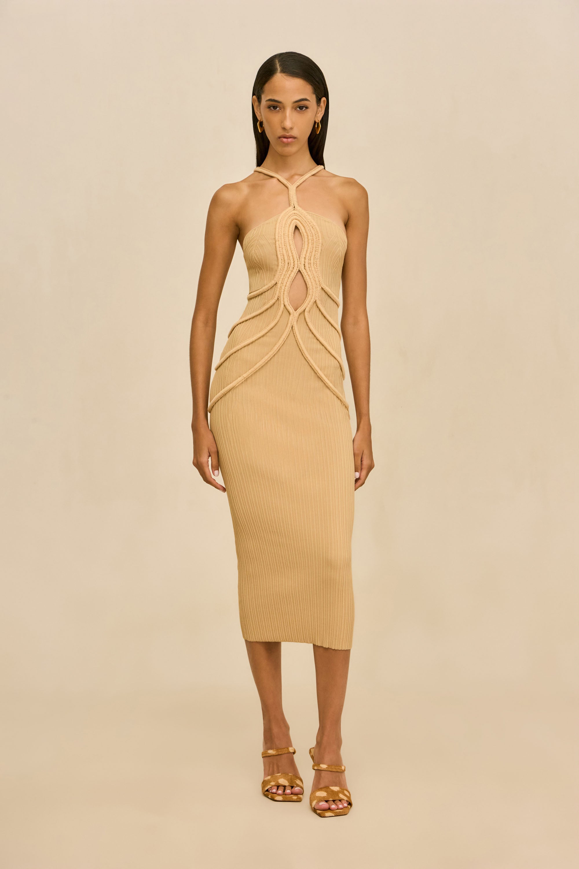 AVERY KNIT DRESS - SAND