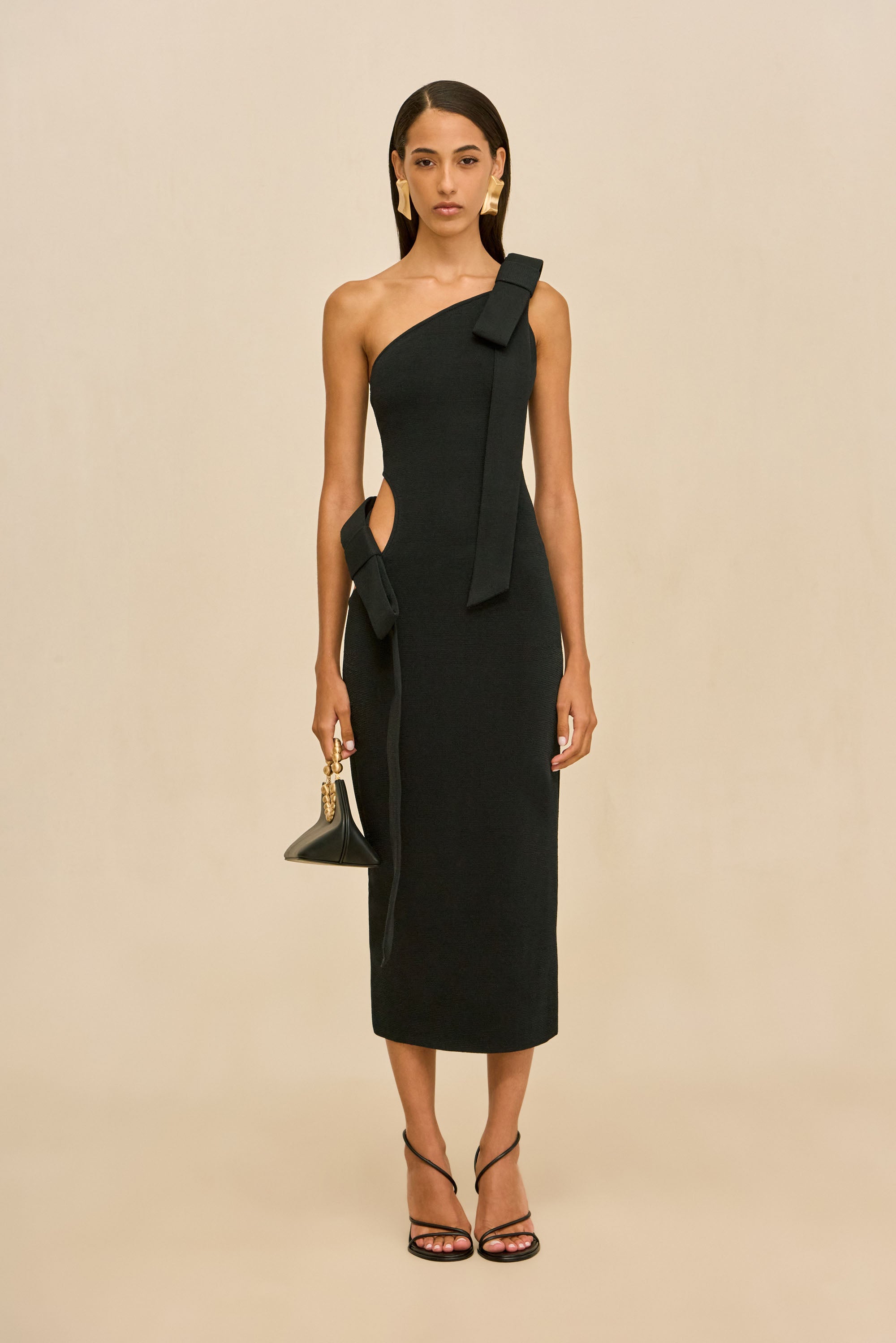 BLENDA KNIT DRESS - BLACK