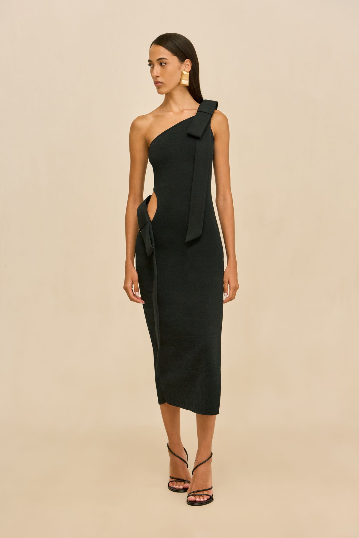 BLENDA KNIT DRESS - BLACK
