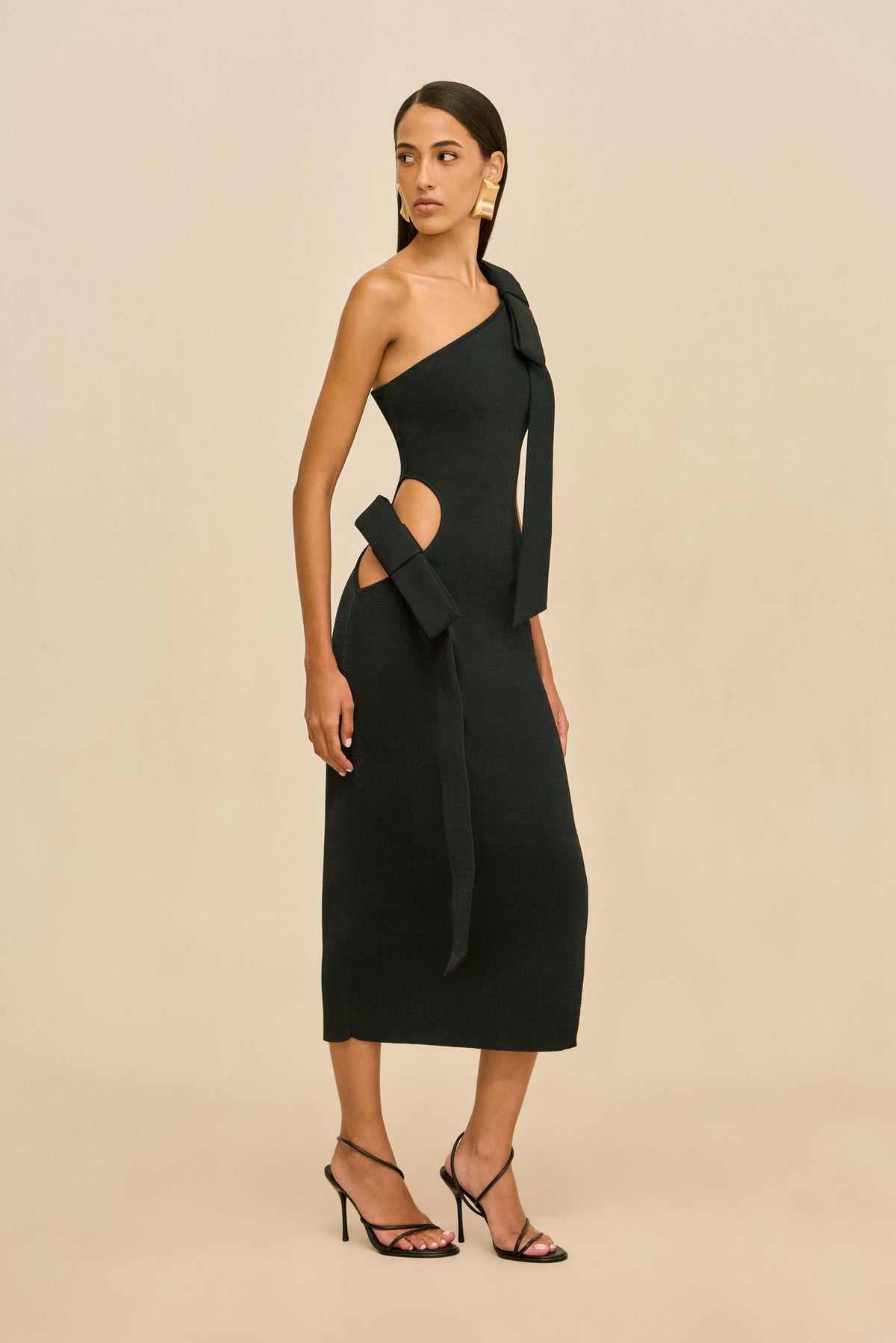 BLENDA KNIT DRESS - BLACK