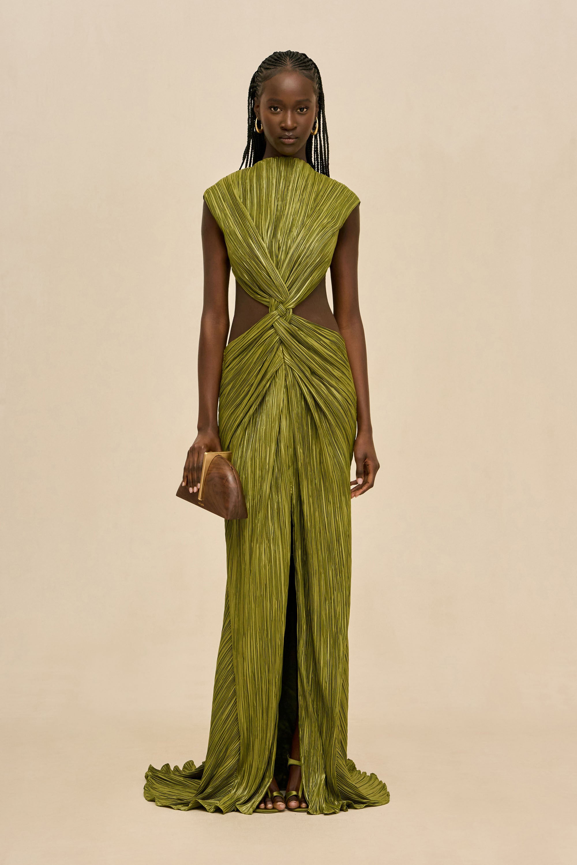VOSS GOWN - CHIVE