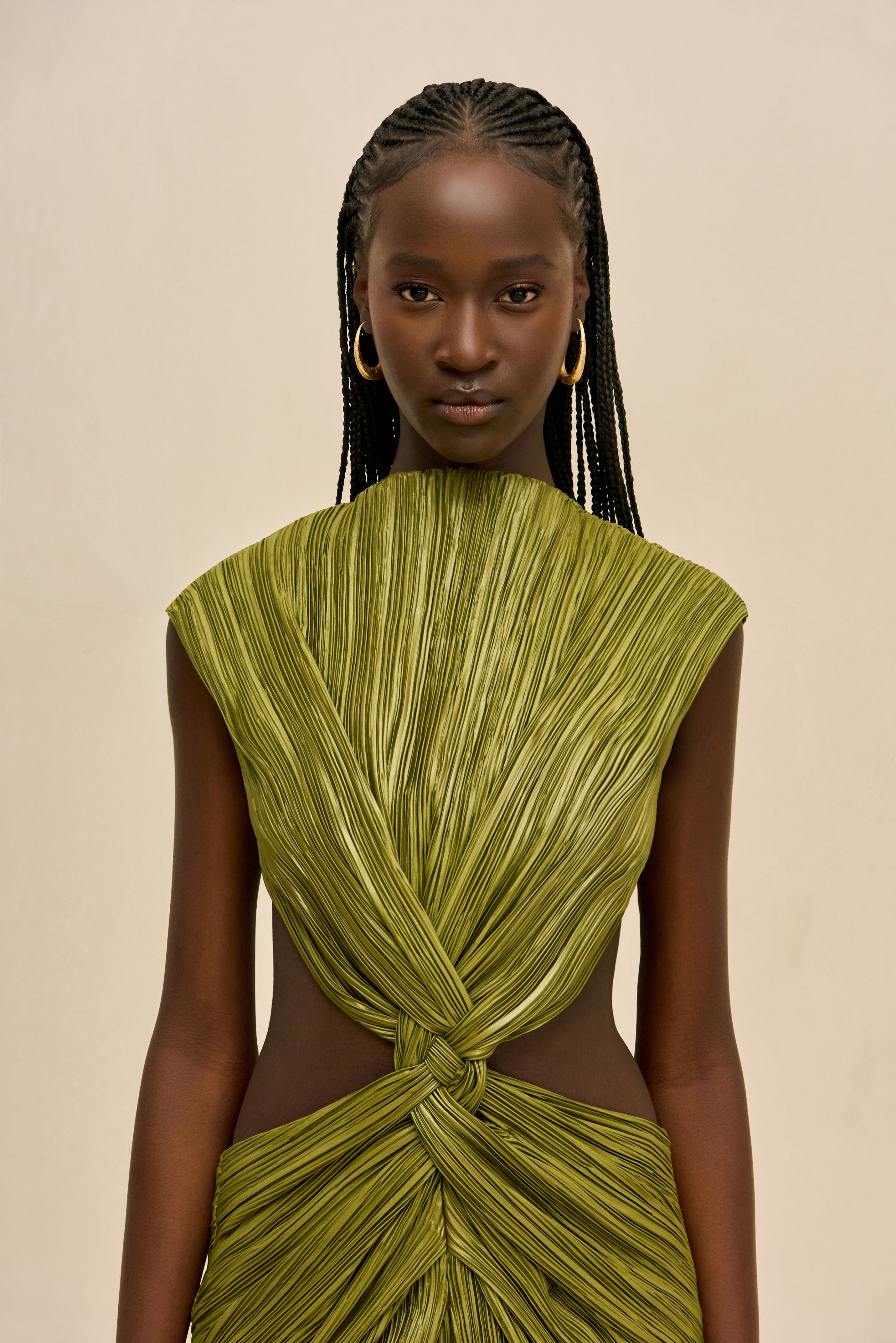 VOSS GOWN - CHIVE