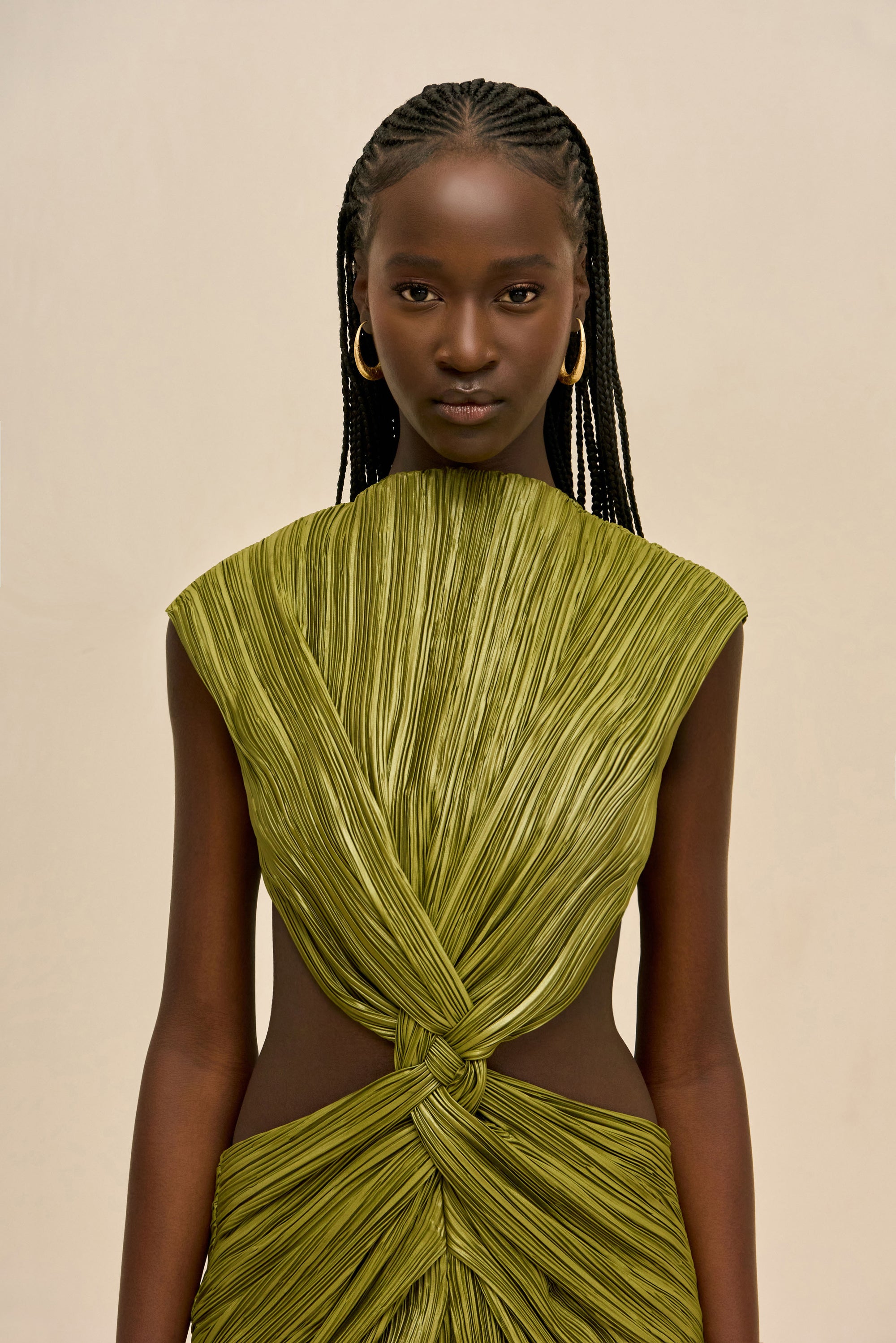 VOSS GOWN - CHIVE