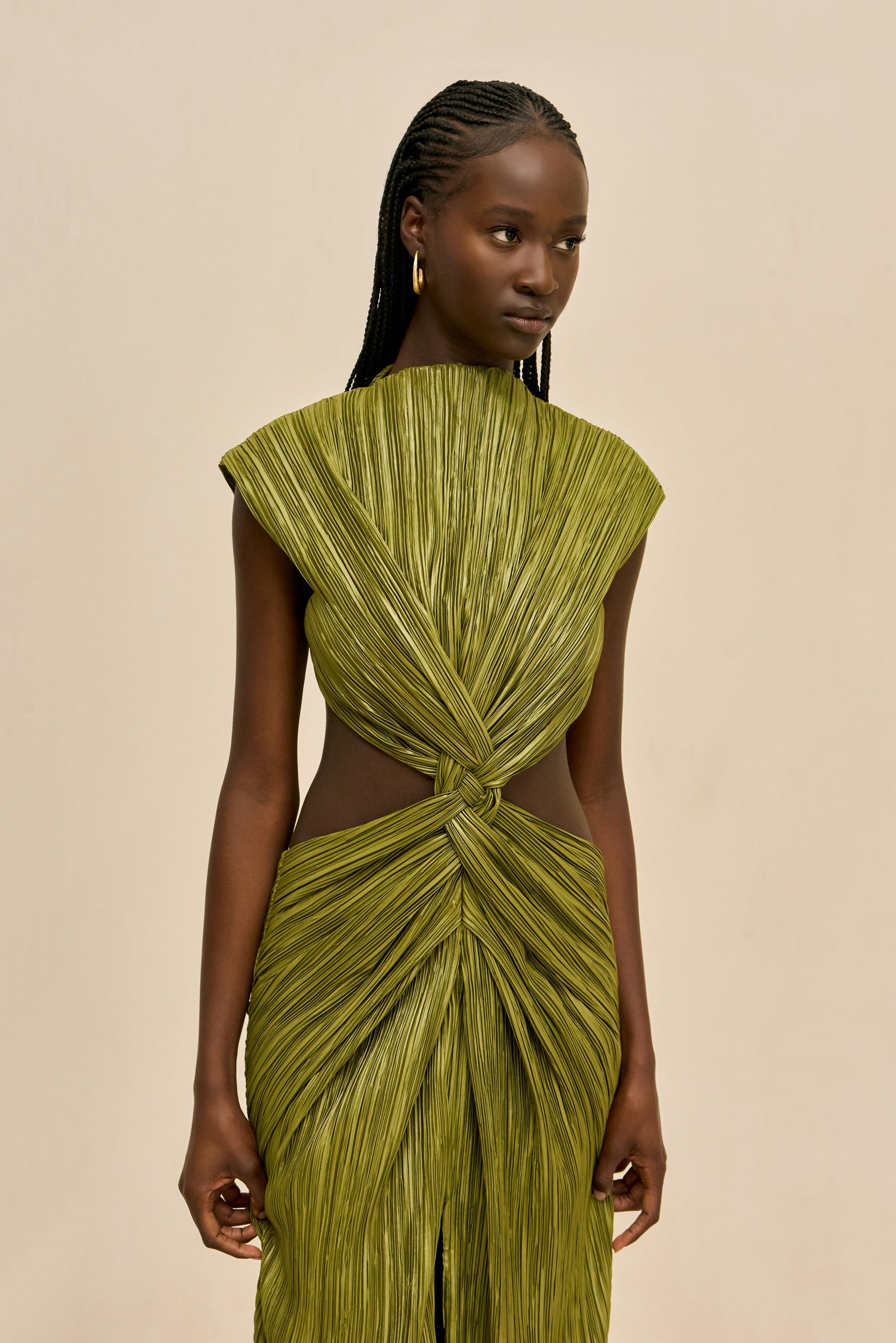 VOSS GOWN - CHIVE