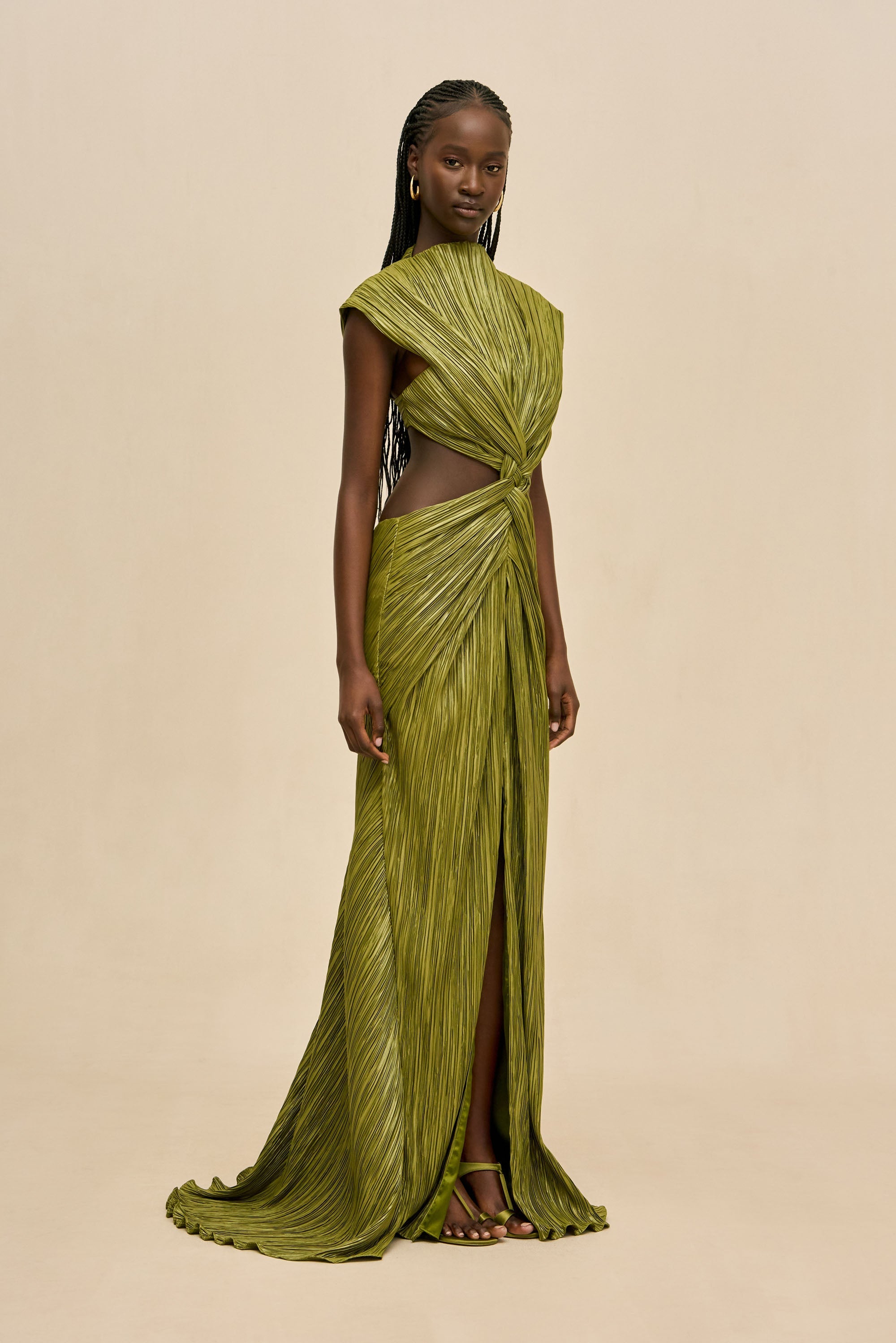 VOSS GOWN - CHIVE