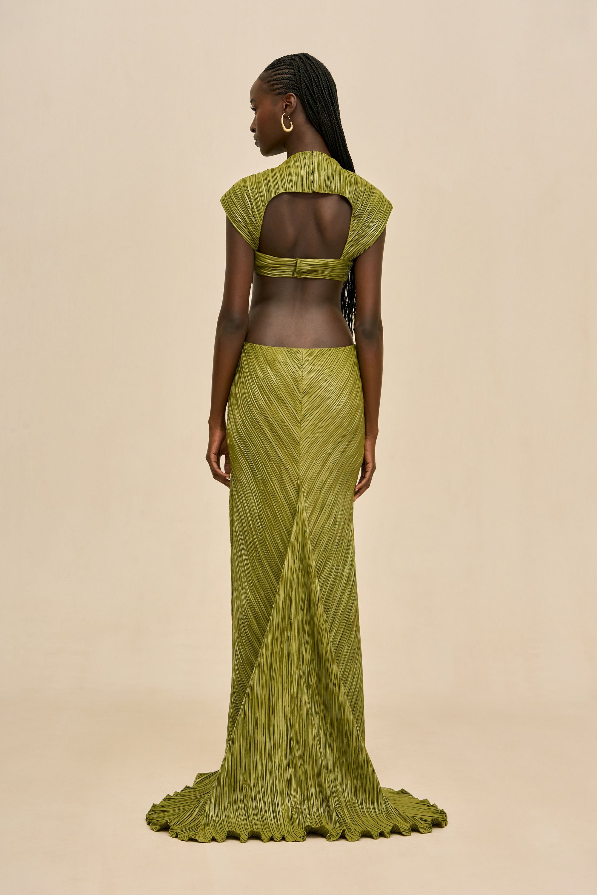 VOSS GOWN - CHIVE