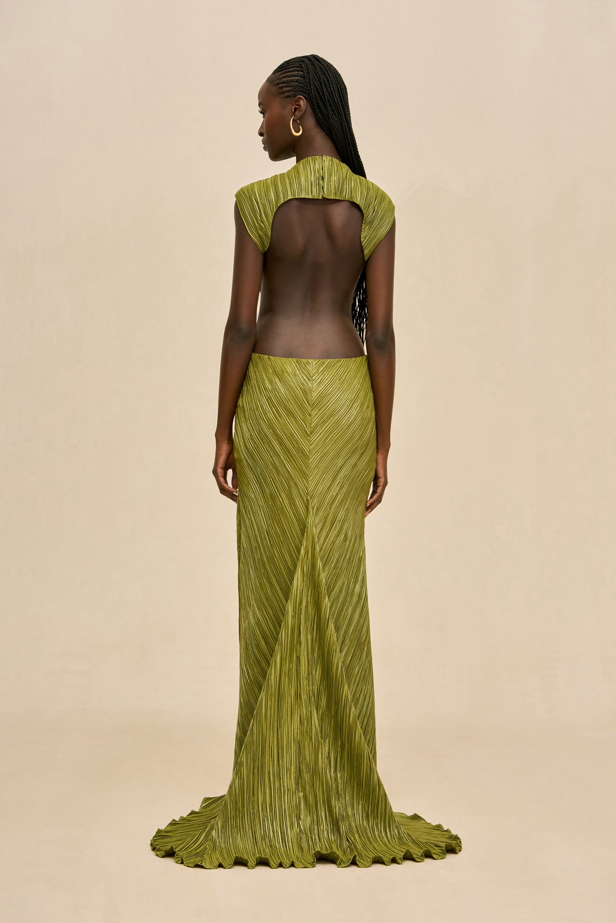 VOSS GOWN - CHIVE