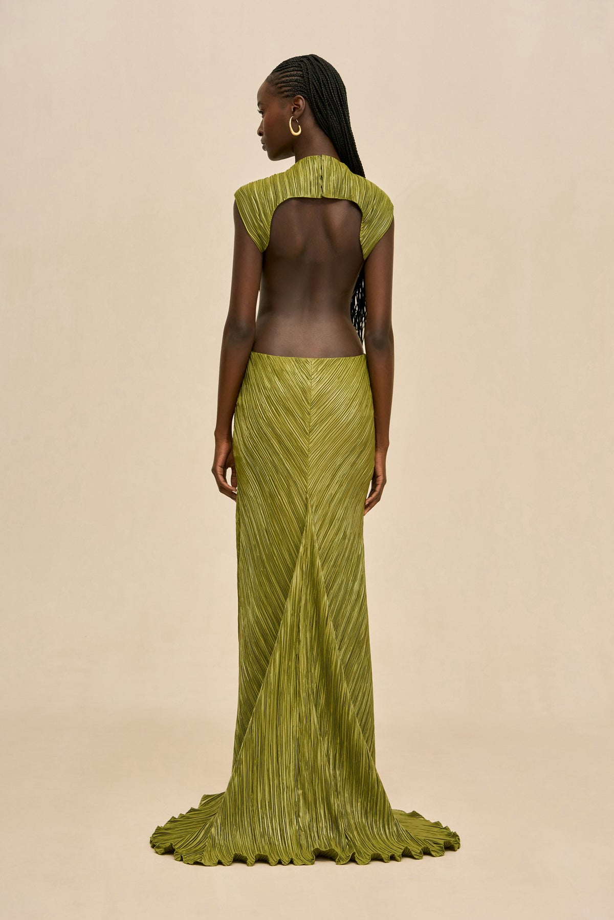 VOSS GOWN - CHIVE