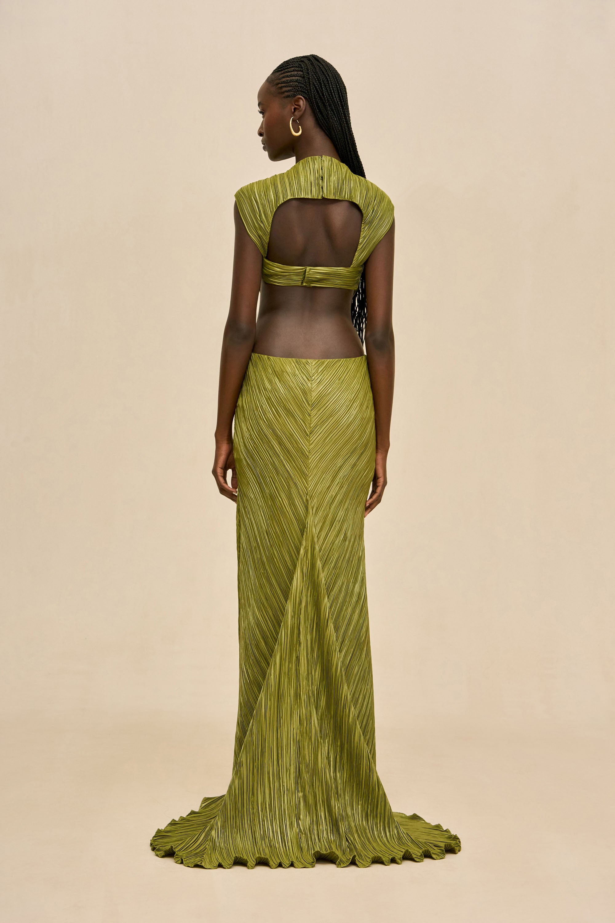 VOSS GOWN - CHIVE