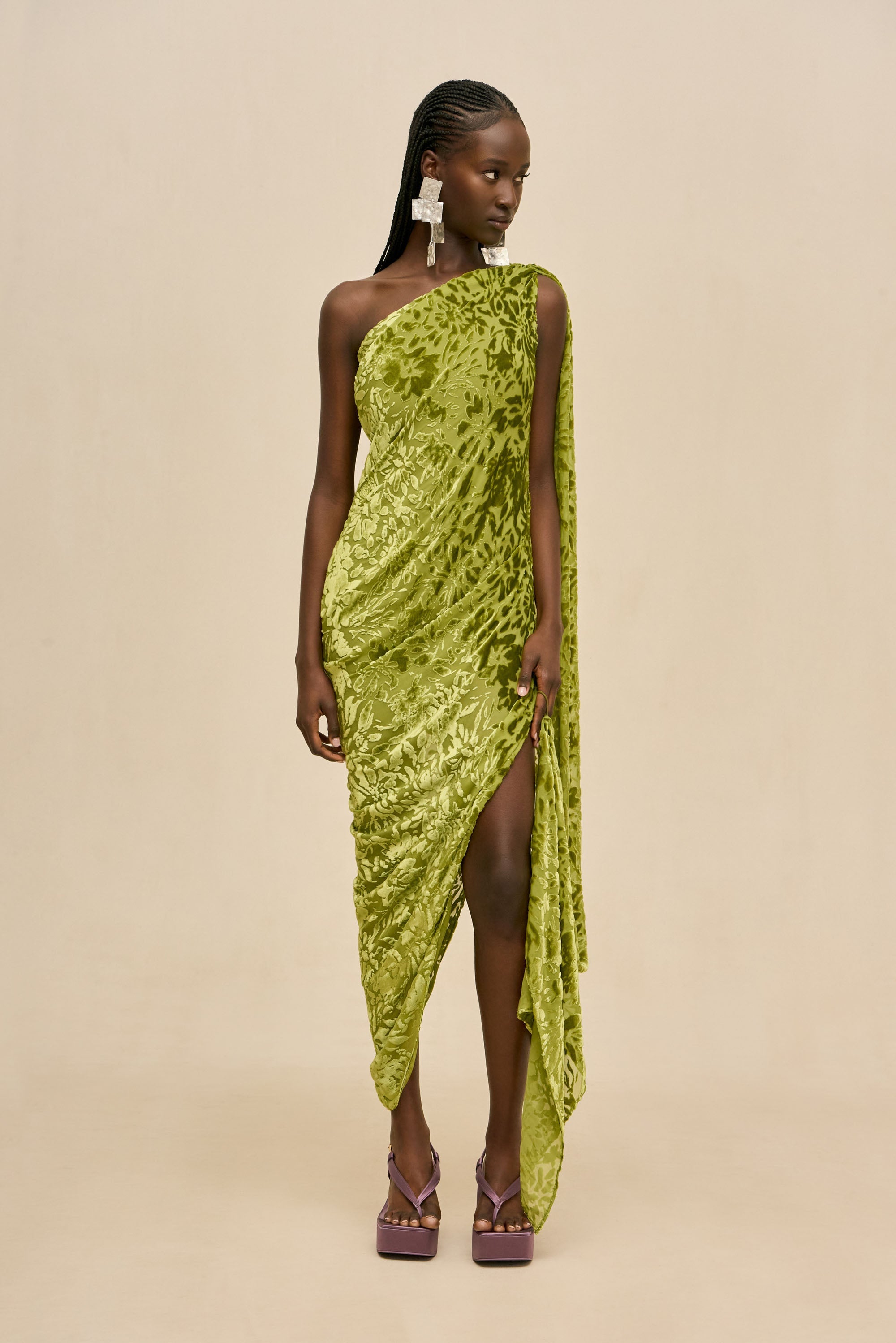 SARAI GOWN - CHIVE