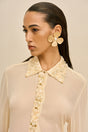 LUCKY EARRING - BRUSHED BRASS