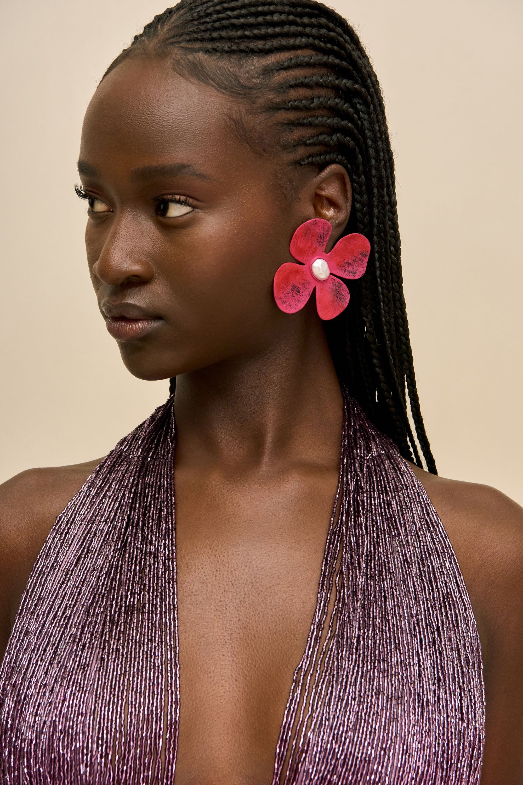 LUCKY EARRING - WINTER PLUM