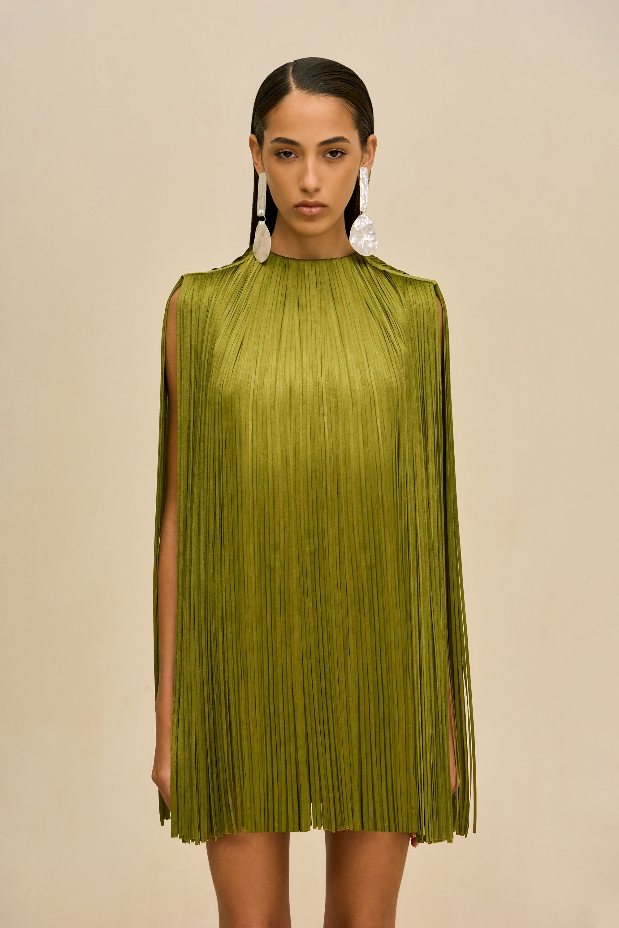 MONICA DRESS - CHIVE