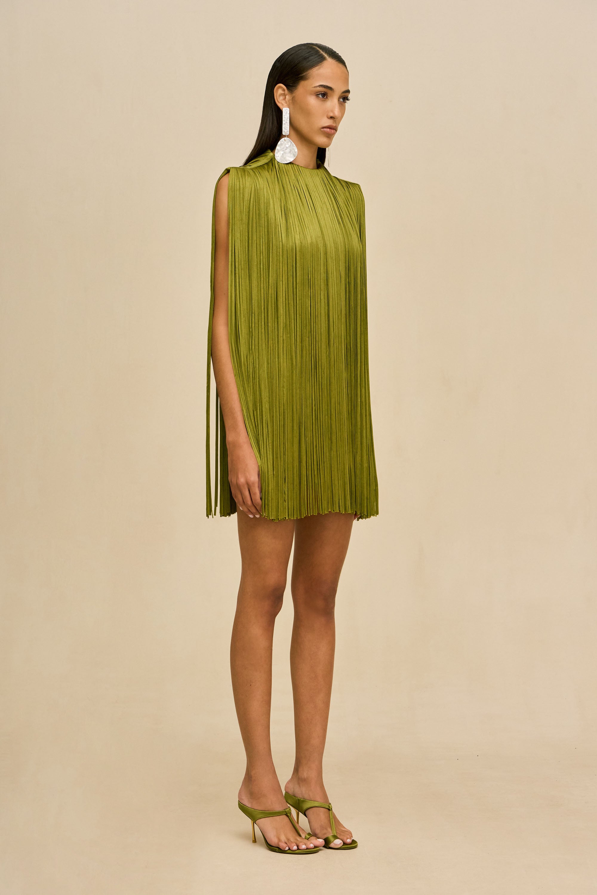 MONICA DRESS - CHIVE