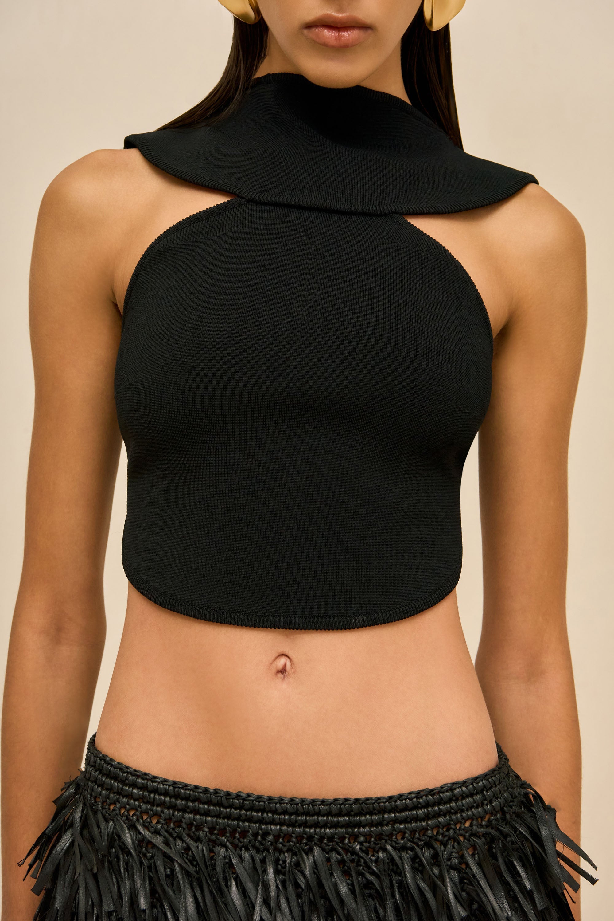 KEVI KNIT TOP - BLACK
