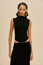 ROMMA KNIT TOP - BLACK