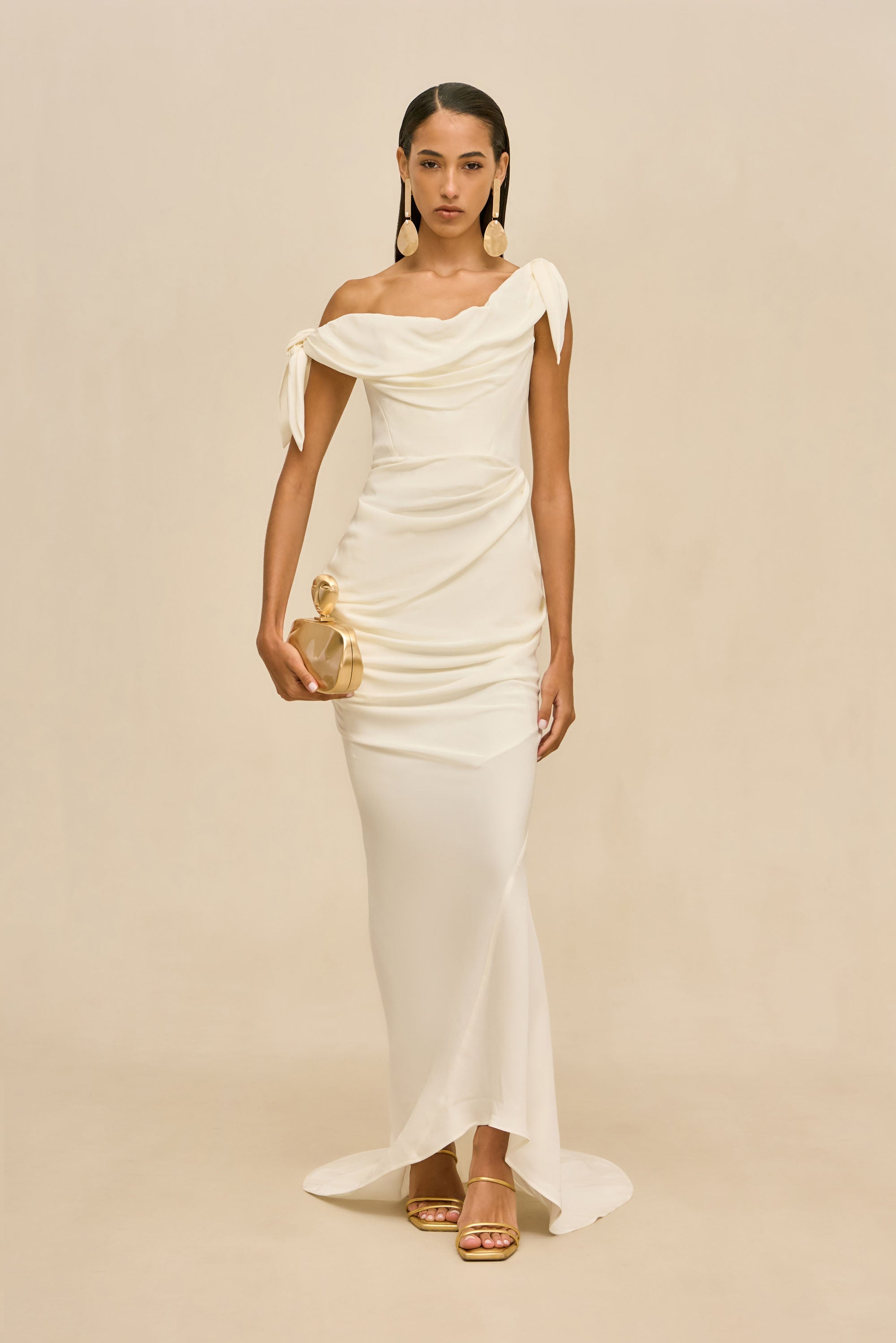 NYSA GOWN - OFF WHITE