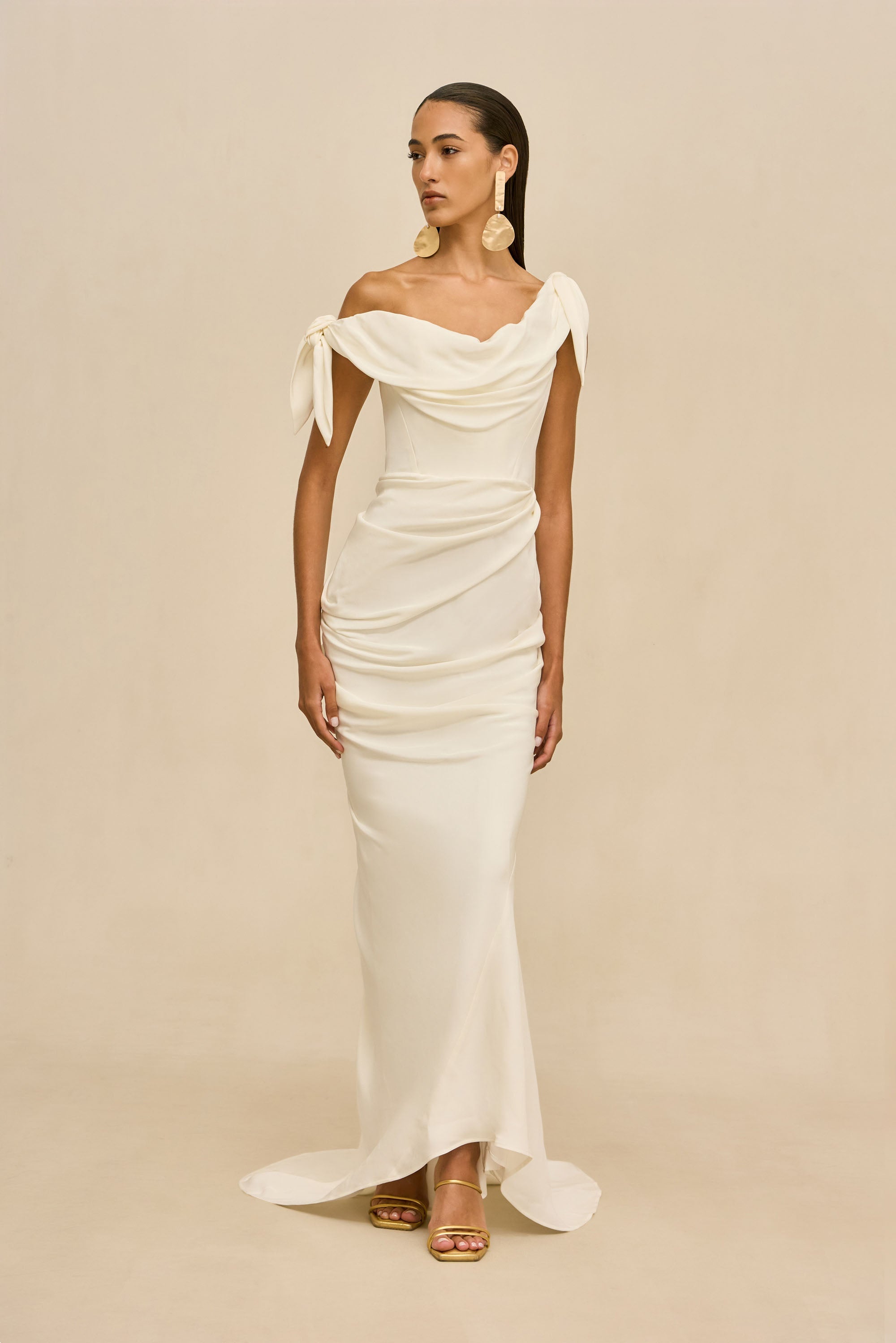 NYSA GOWN - OFF WHITE