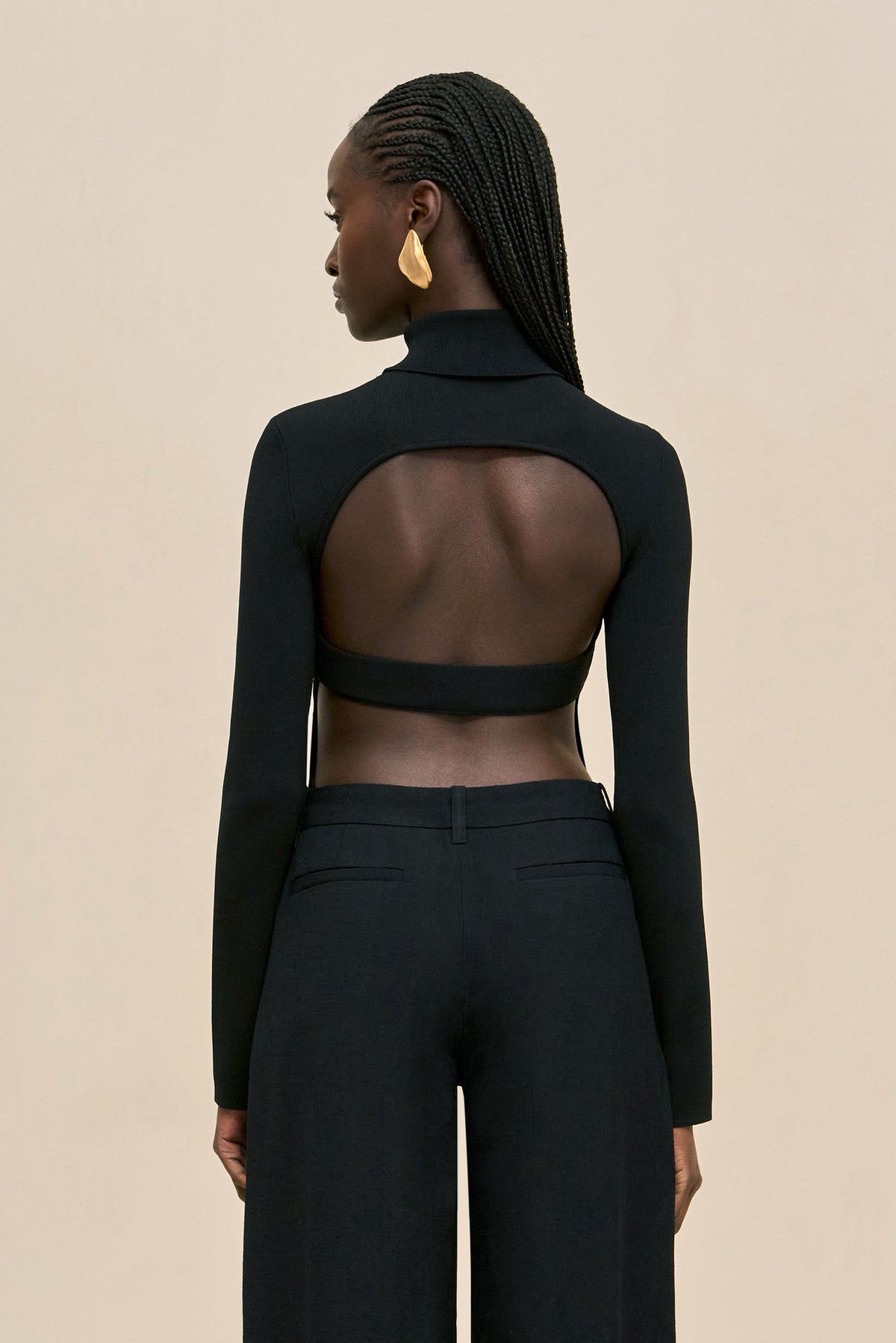 DENIZ KNIT TOP - BLACK