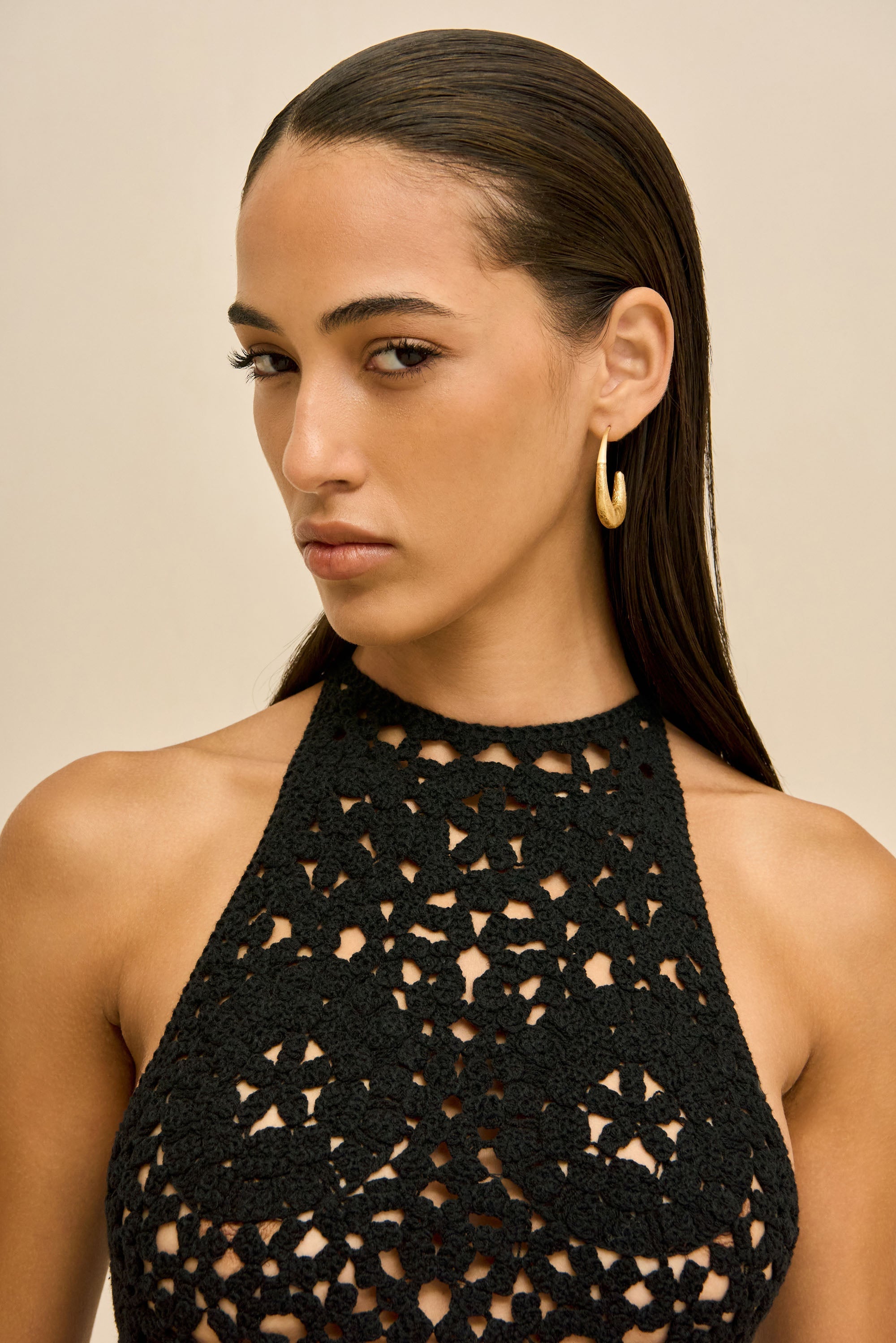 ANALEIA EARRING - GOLD FOILED WOOD