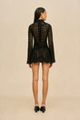 JEMMA CROCHET DRESS - BLACK
