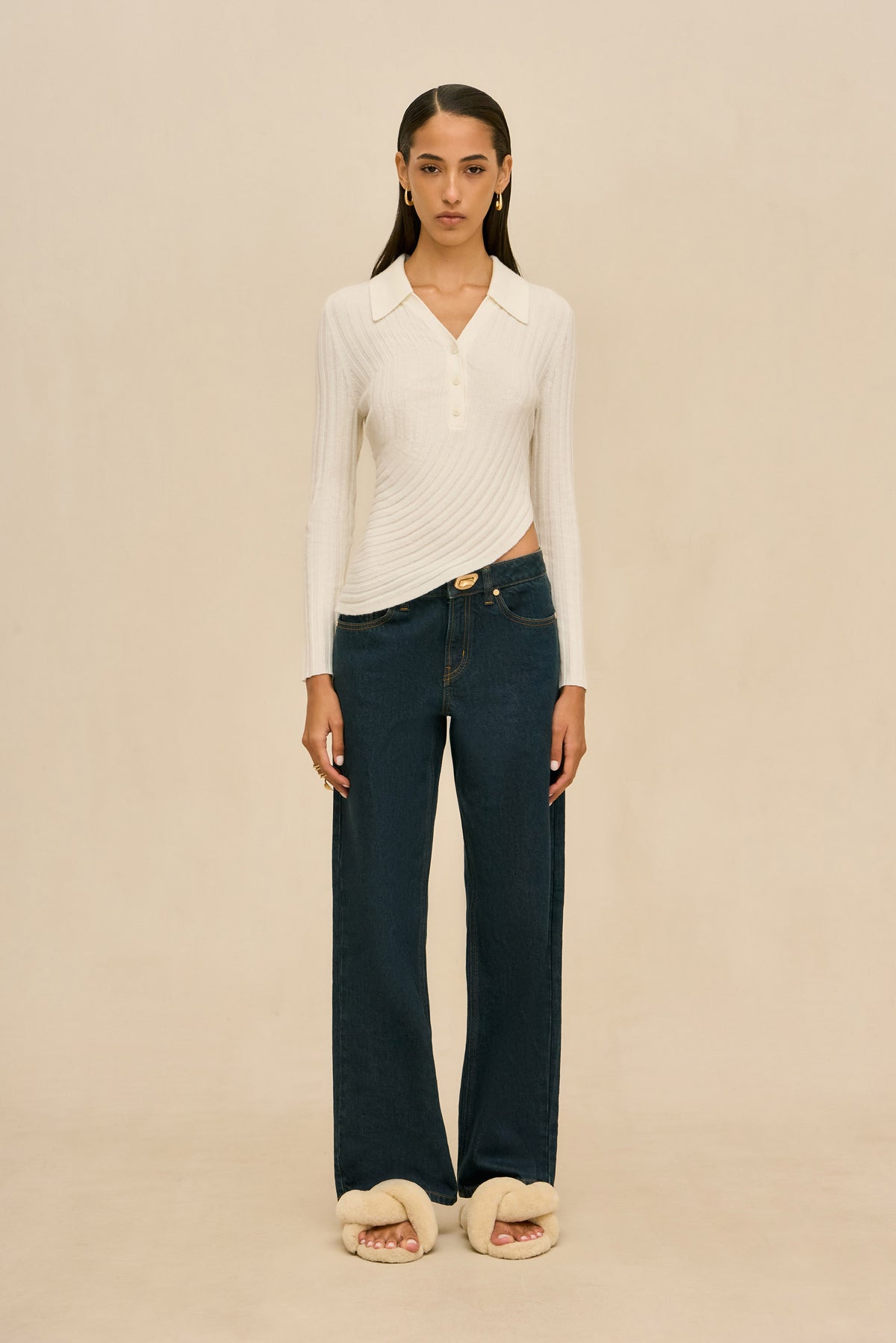MATTEA KNIT TOP - OFF WHITE
