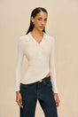 MATTEA KNIT TOP - OFF WHITE