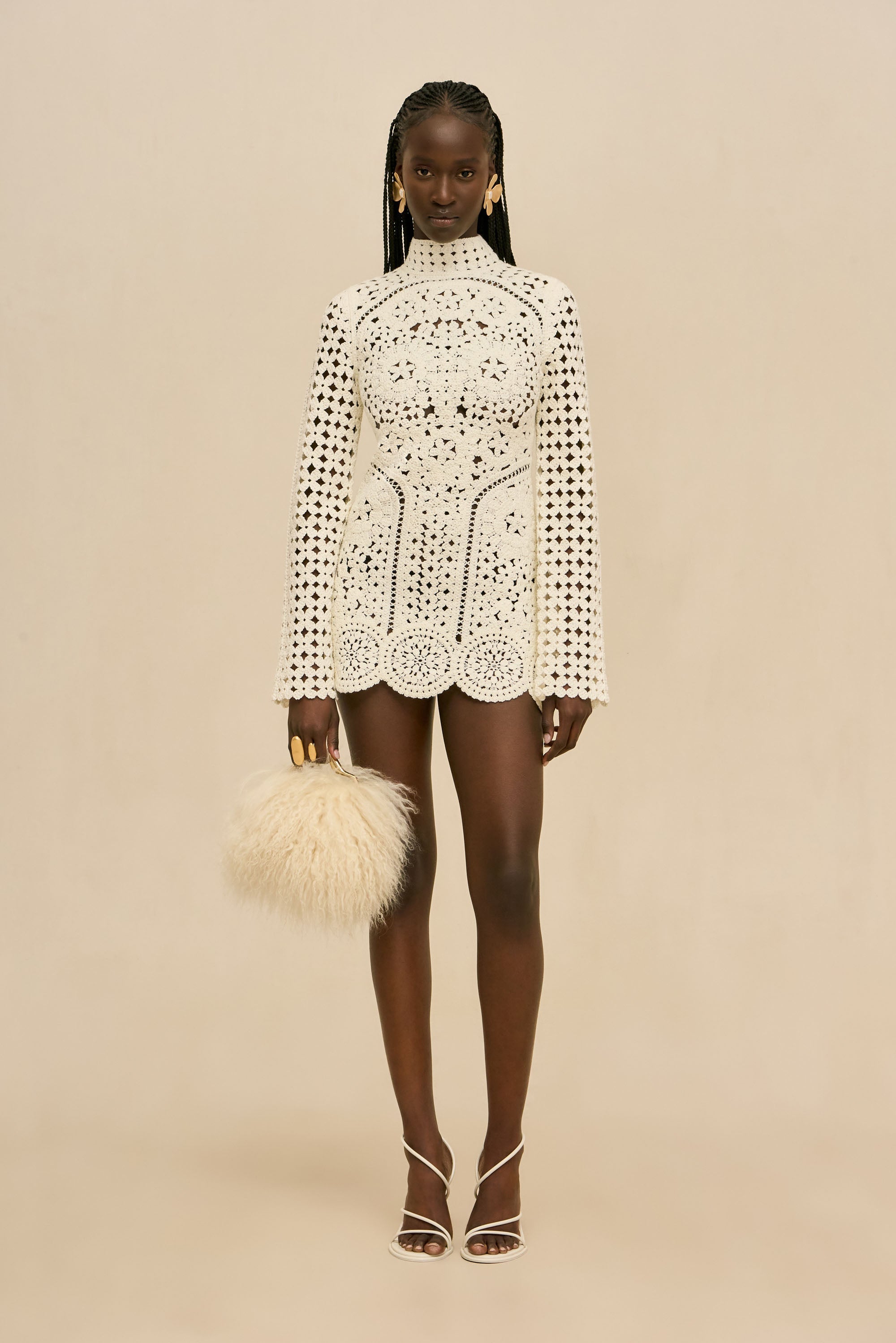 JEMMA CROCHET DRESS - OFF WHITE