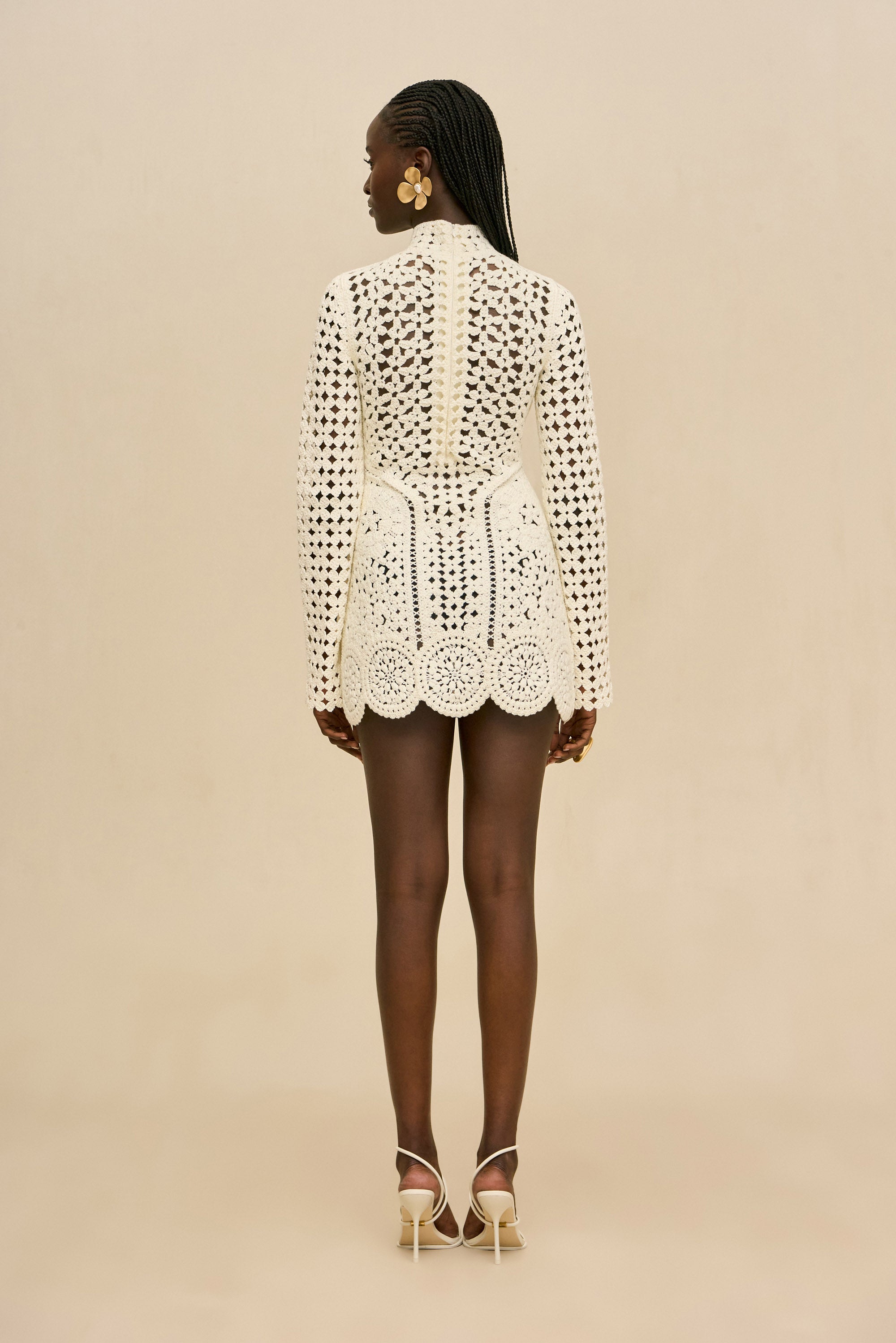 JEMMA CROCHET DRESS - OFF WHITE