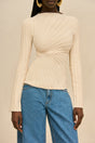 PAULETTE KNIT TOP - DOVE