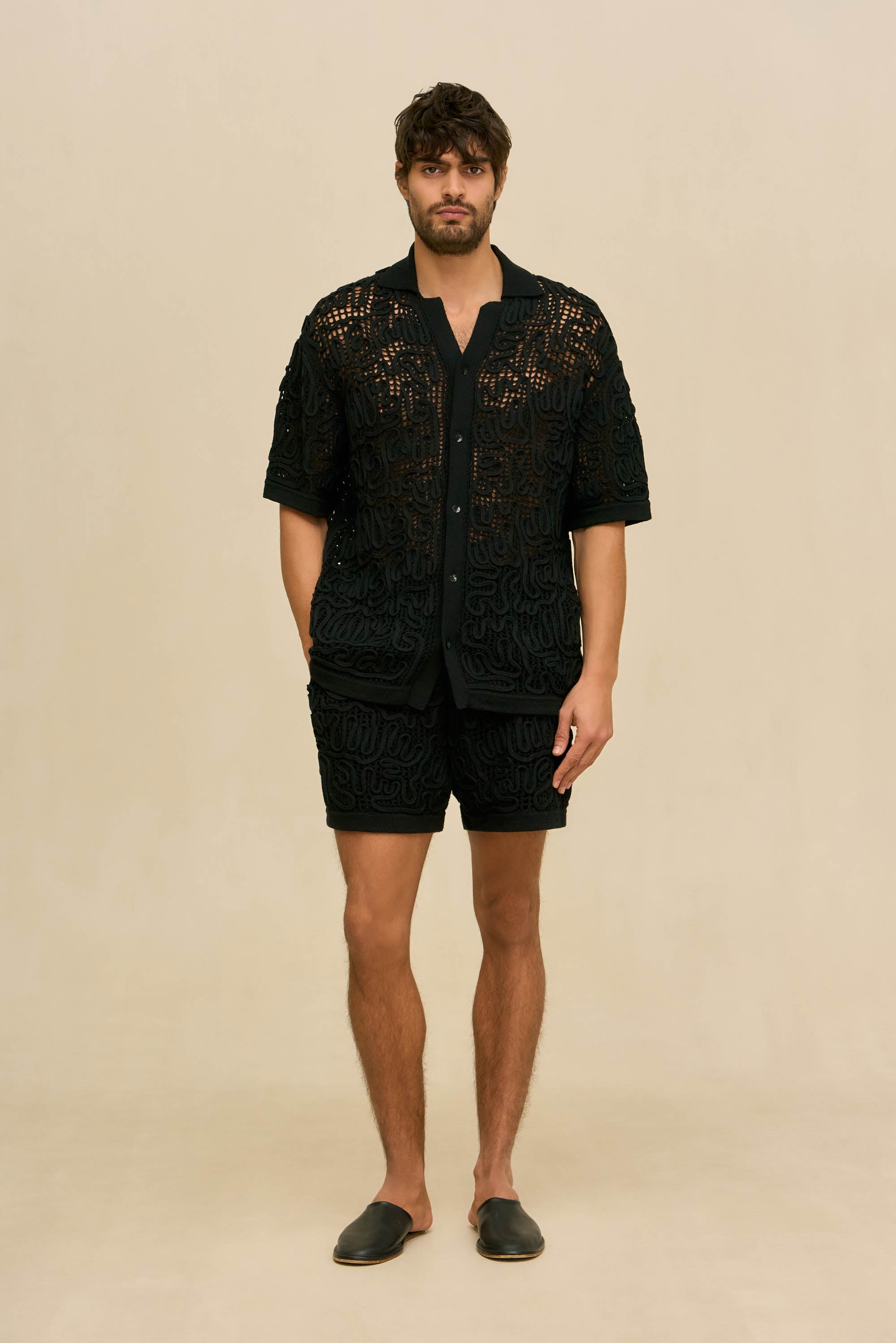 BOHOL CROCHET SHIRT - BLACK – CULT GAIA