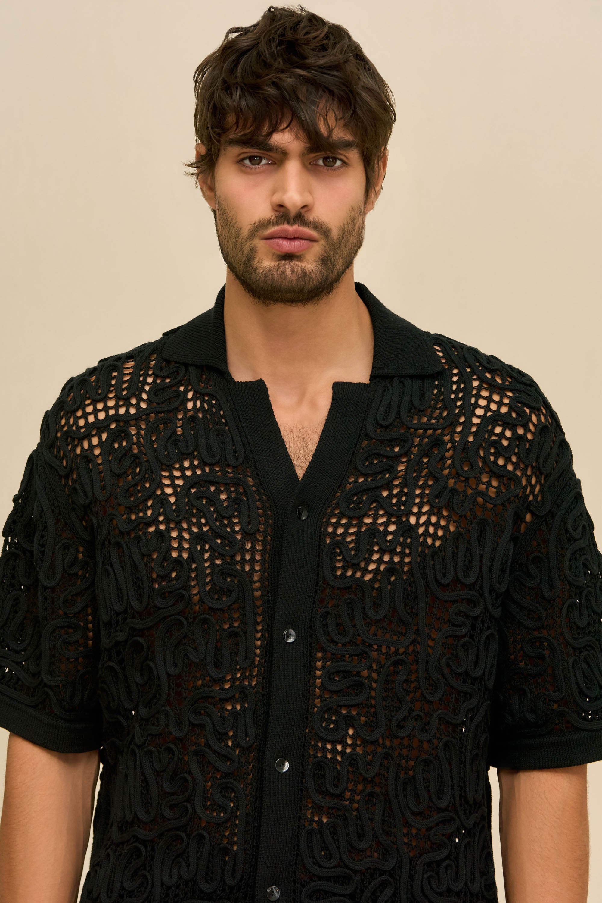 BOHOL CROCHET SHIRT - BLACK – CULT GAIA