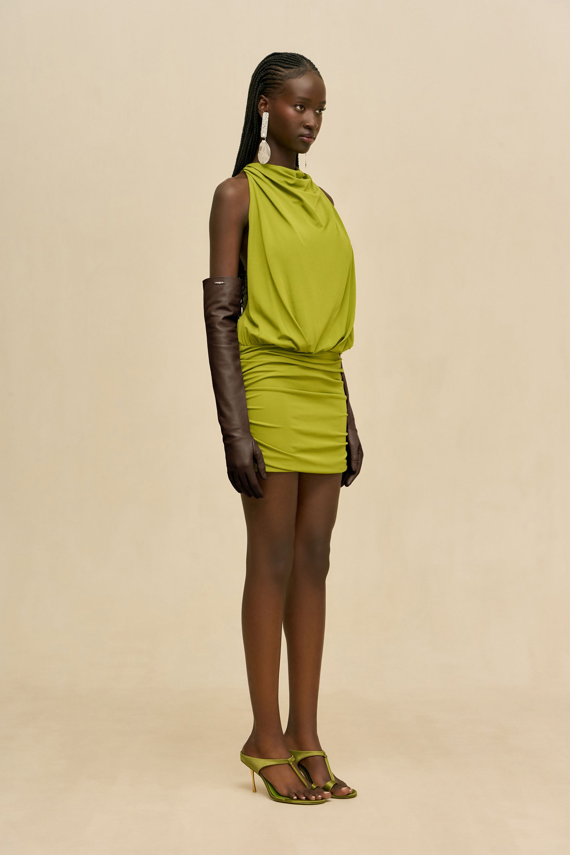 MAELLE DRESS - CHIVE