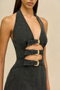 ANICE DRESS - CARBON WASH